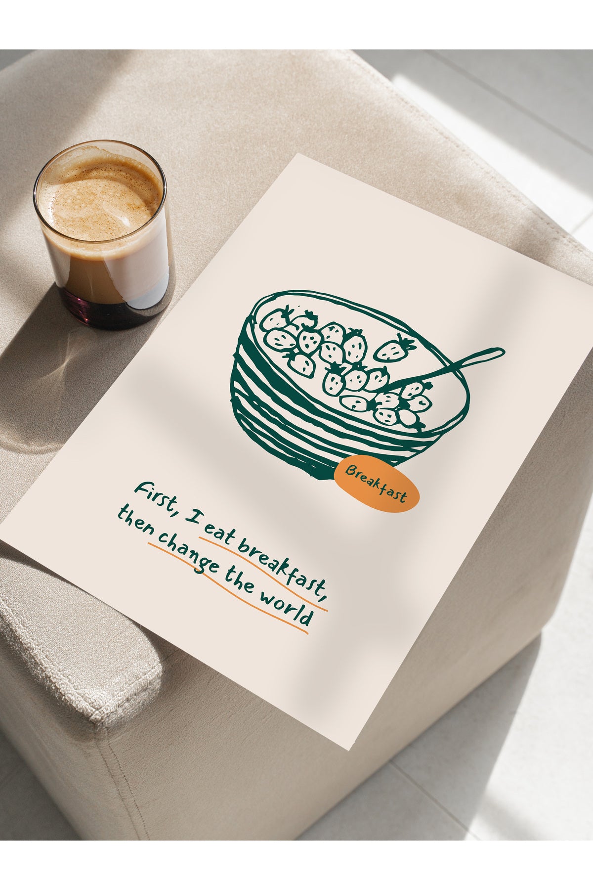 Mutfak ve Yemek Temalı Duvar Posteri, Estetik Çerçevesiz Poster - Yemek Odası ve Mutfak Duvar Dekoru