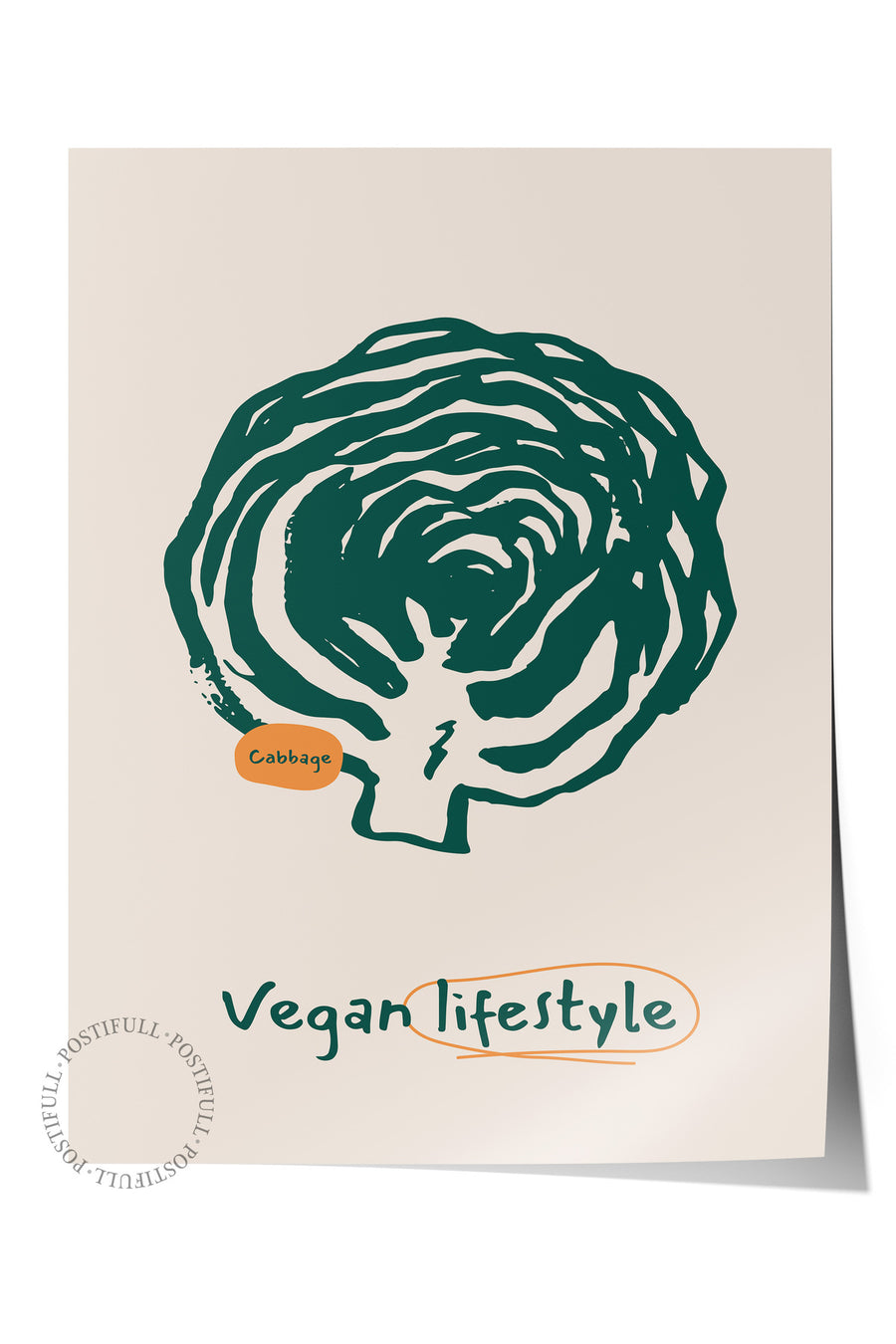Farklı Tonlarda Vegan lifestyle Mutfak Temalı Çerçevesiz Poster