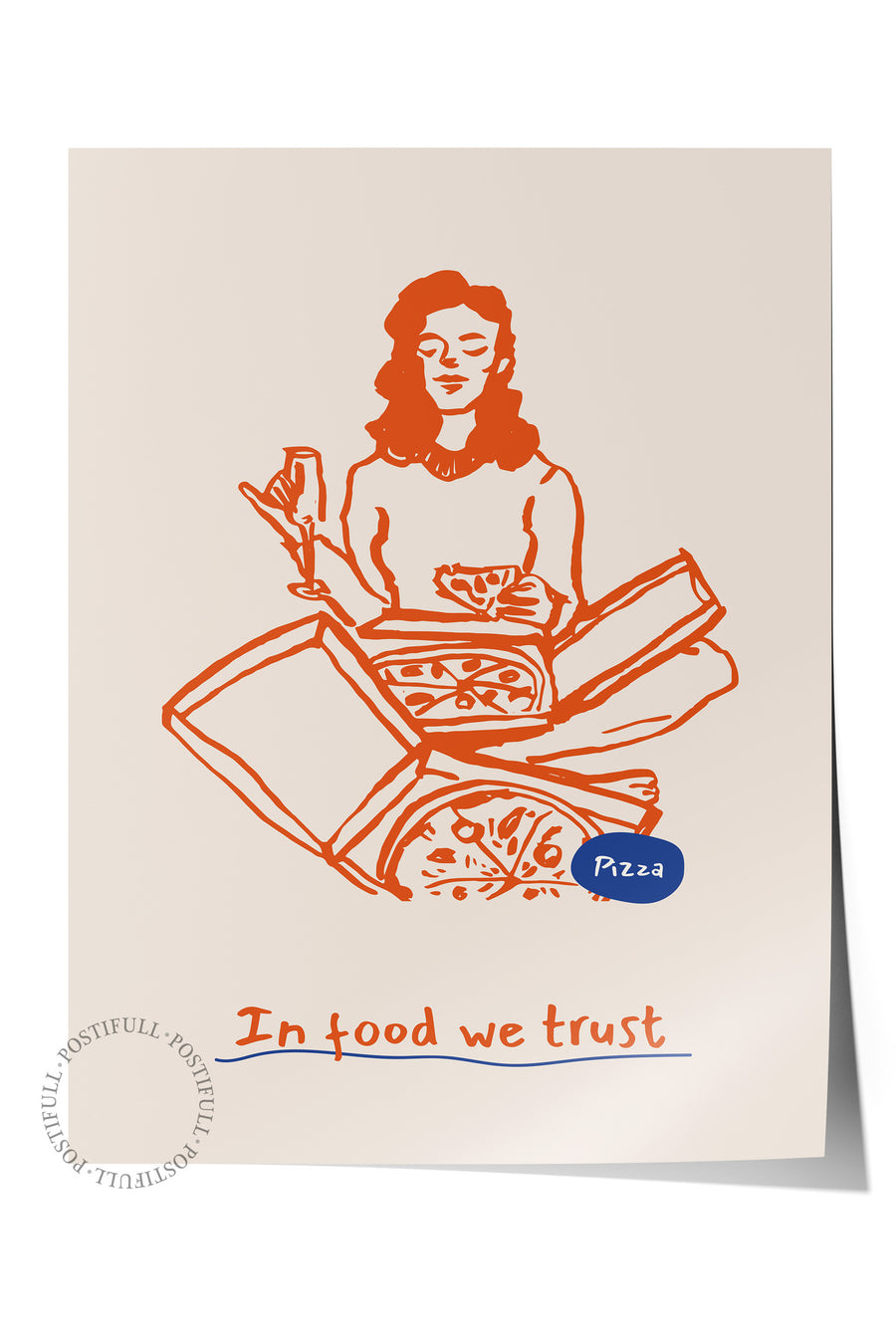 In food we trust Mutfak Temalı Çerçevesiz Poster