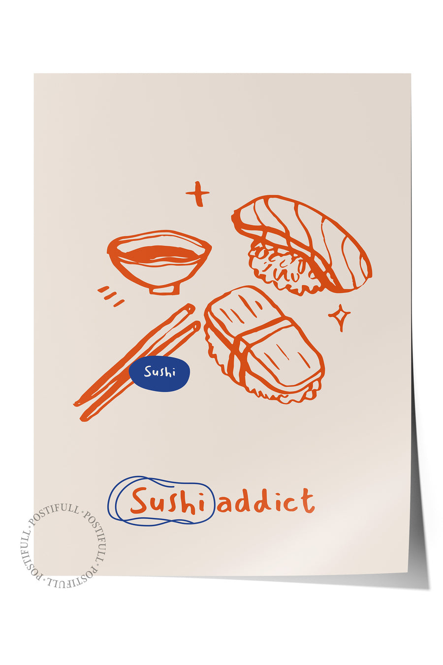 Sushi addict Mutfak Temalı Çerçevesiz Poster