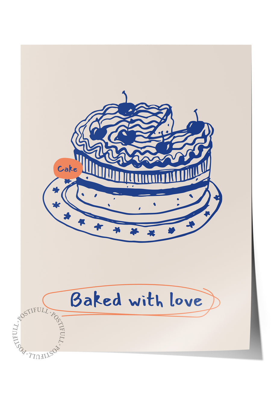 Baked with love Mutfak Temalı Çerçevesiz Poster