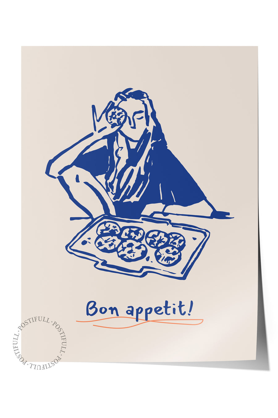 Farklı Tonlarda Bon appetit! Mutfak Temalı Çerçevesiz Poster