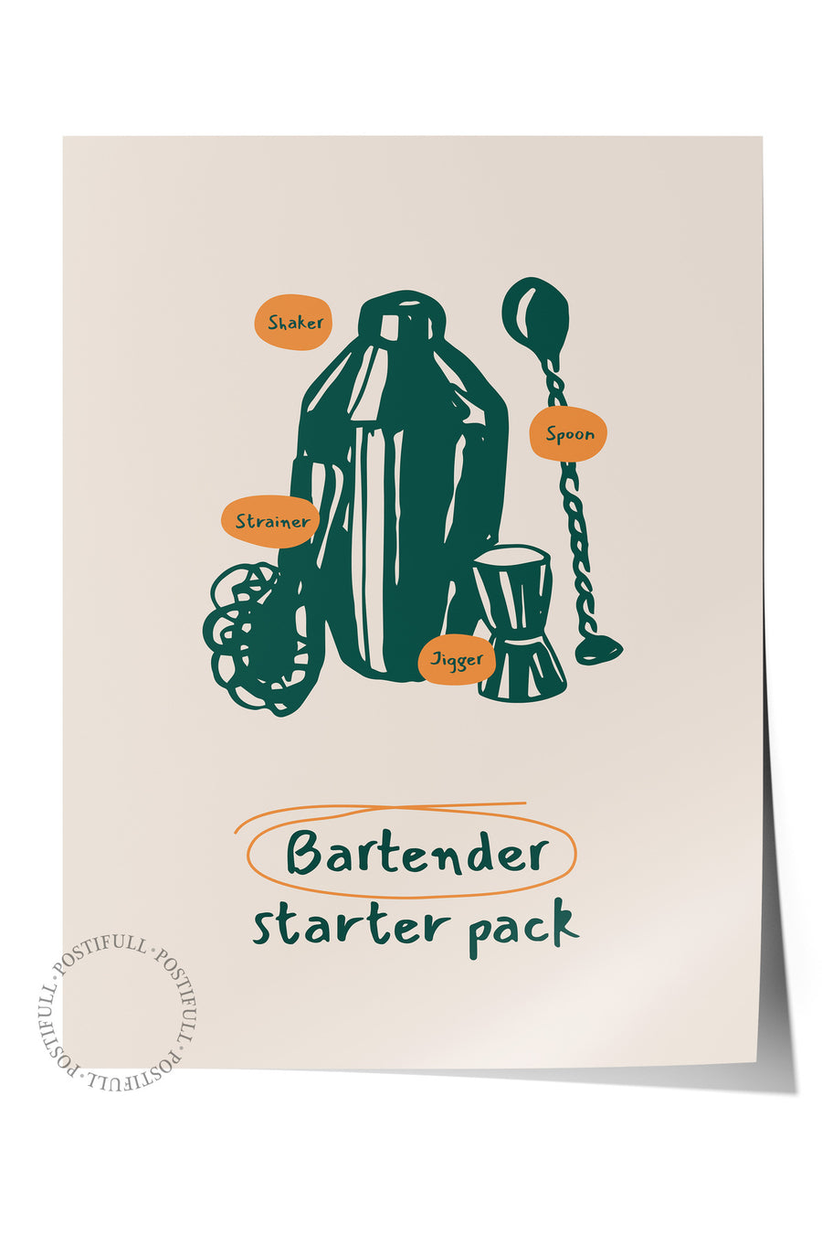 Bartender starter pack Mutfak Temalı Çerçevesiz Poster