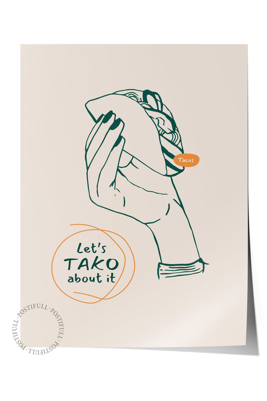 Let's TAKO about it Mutfak Temalı Çerçevesiz Poster