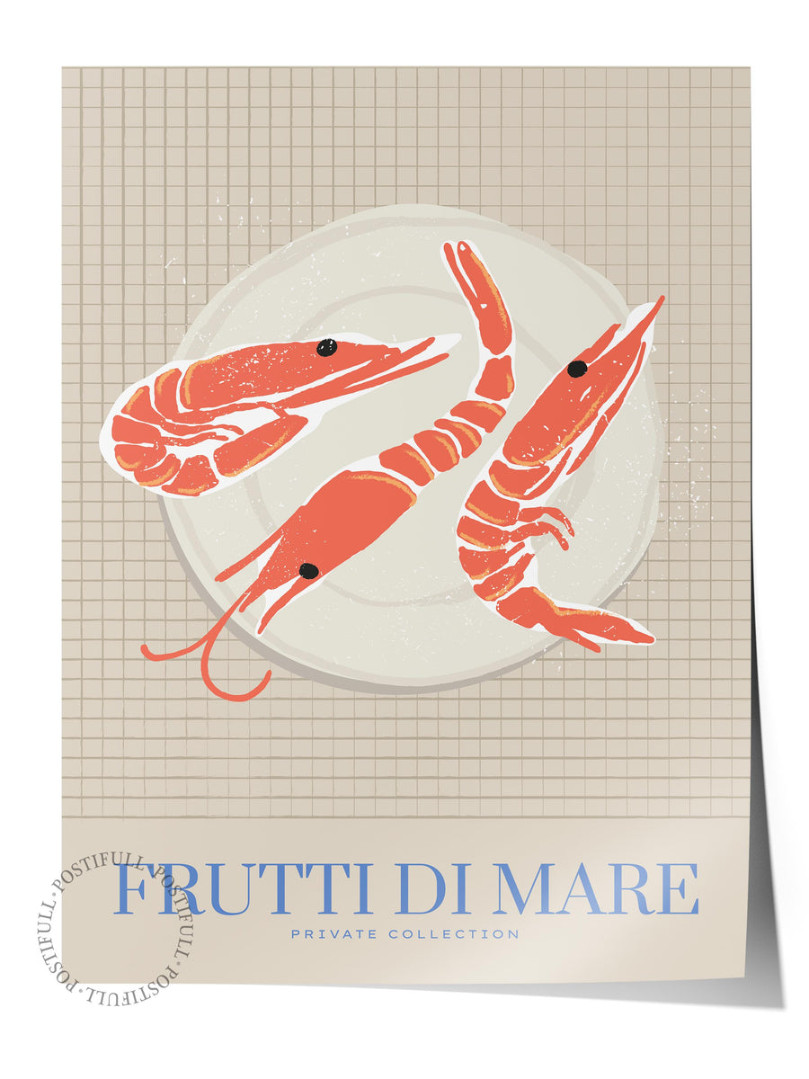 Frutti Di Mare Mutfak Temalı Çerçevesiz Poster
