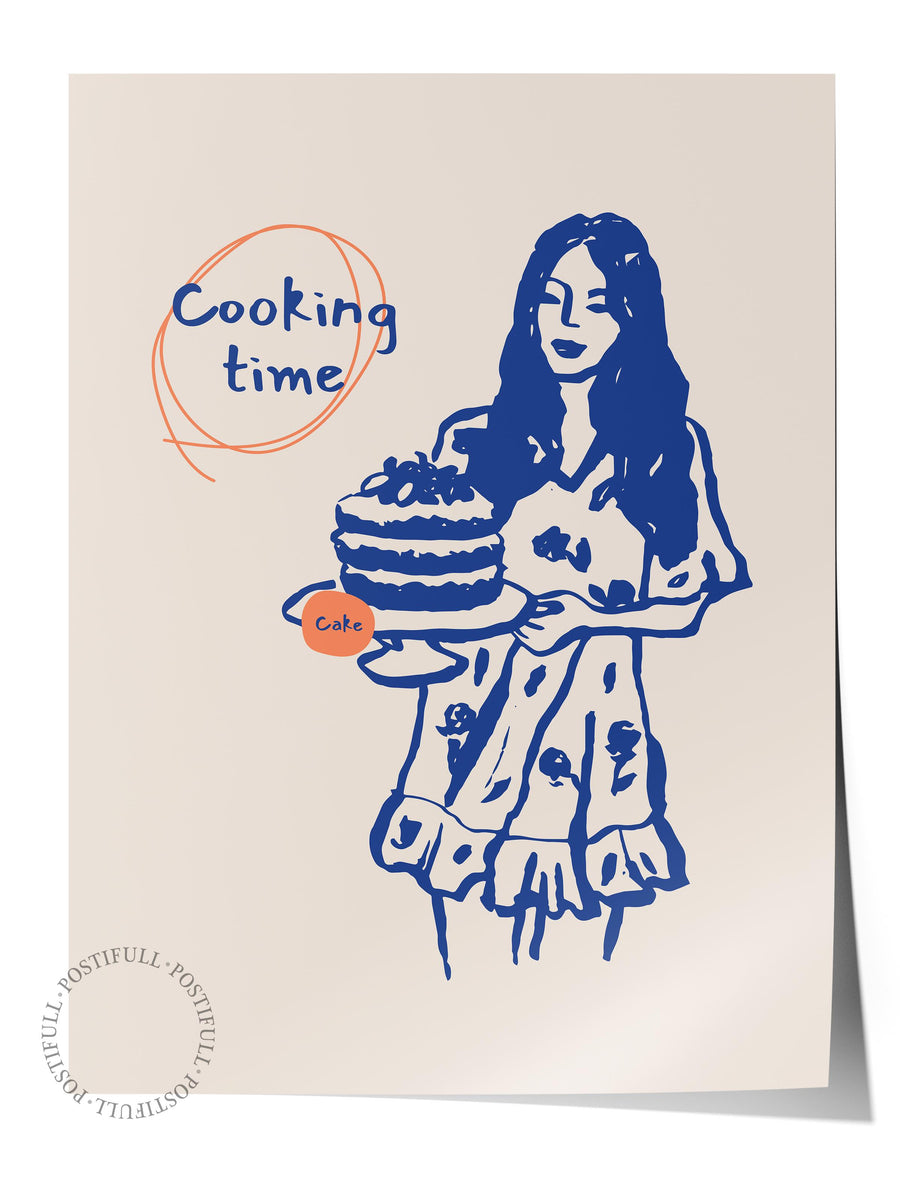 Cooking time Mutfak Temalı Çerçevesiz Poster