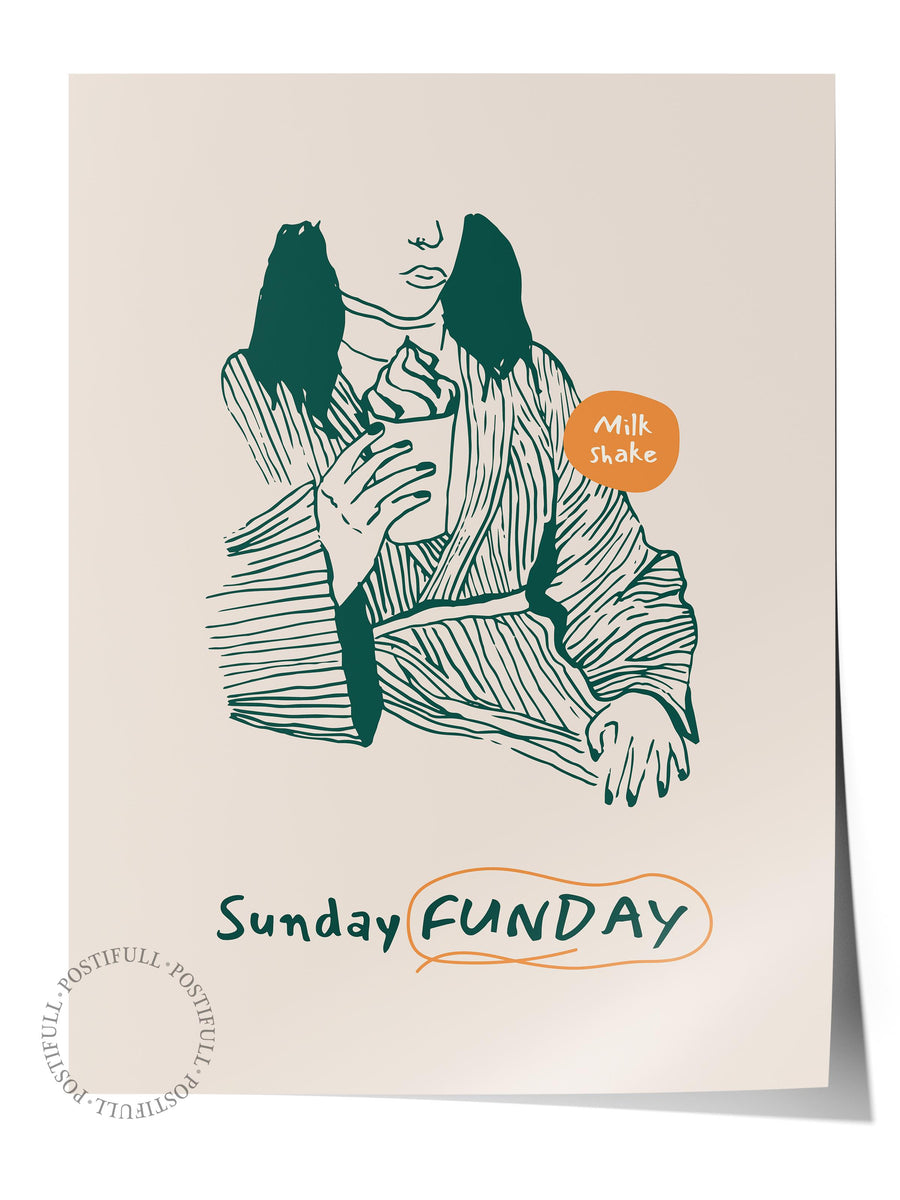 Sunday FUNDAY Mutfak Temalı Çerçevesiz Poster