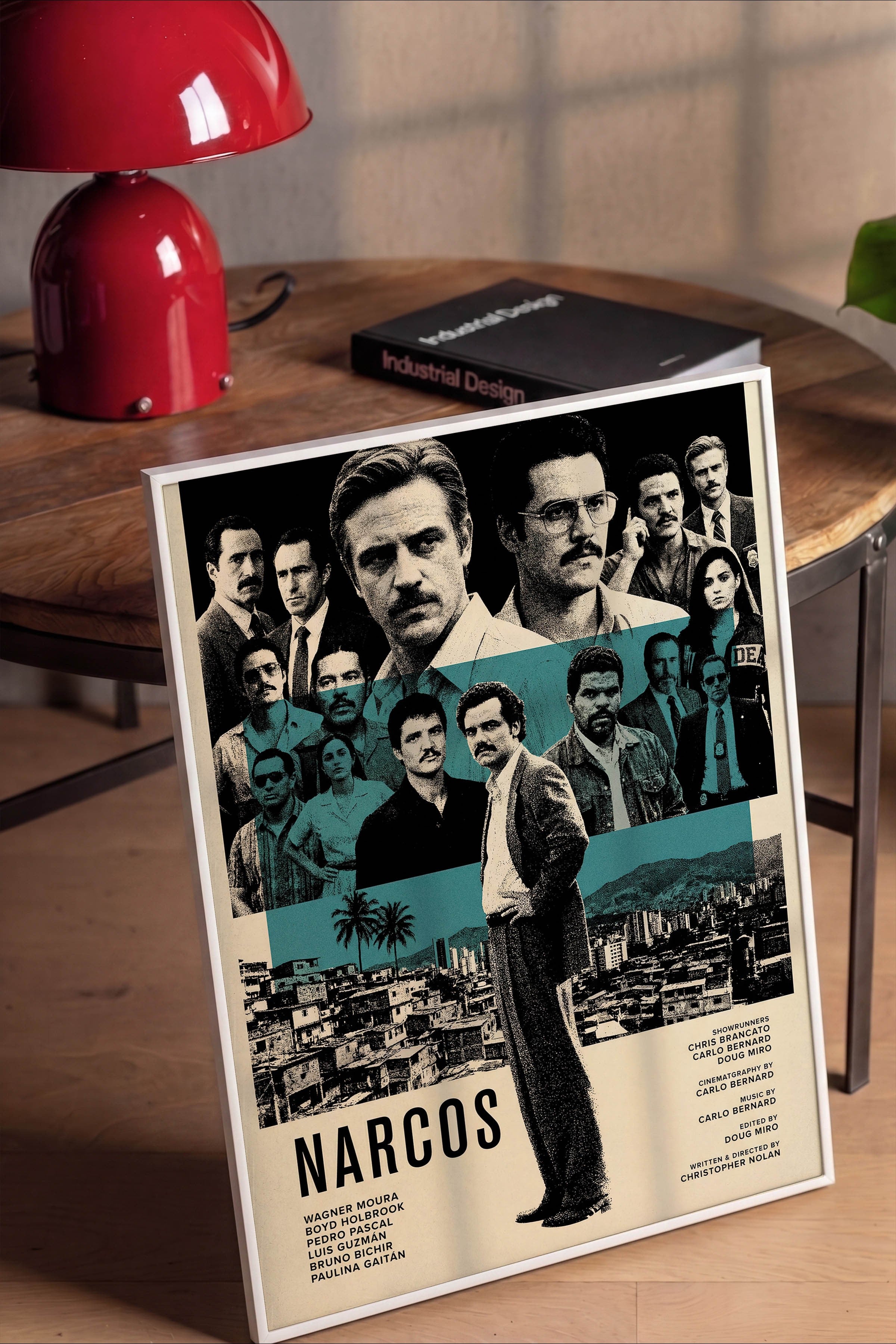 Narcos Beyaz Çerçeveli Poster, Sinema ve Dizi Tablo, Film Dizi Afişleri NO:112790