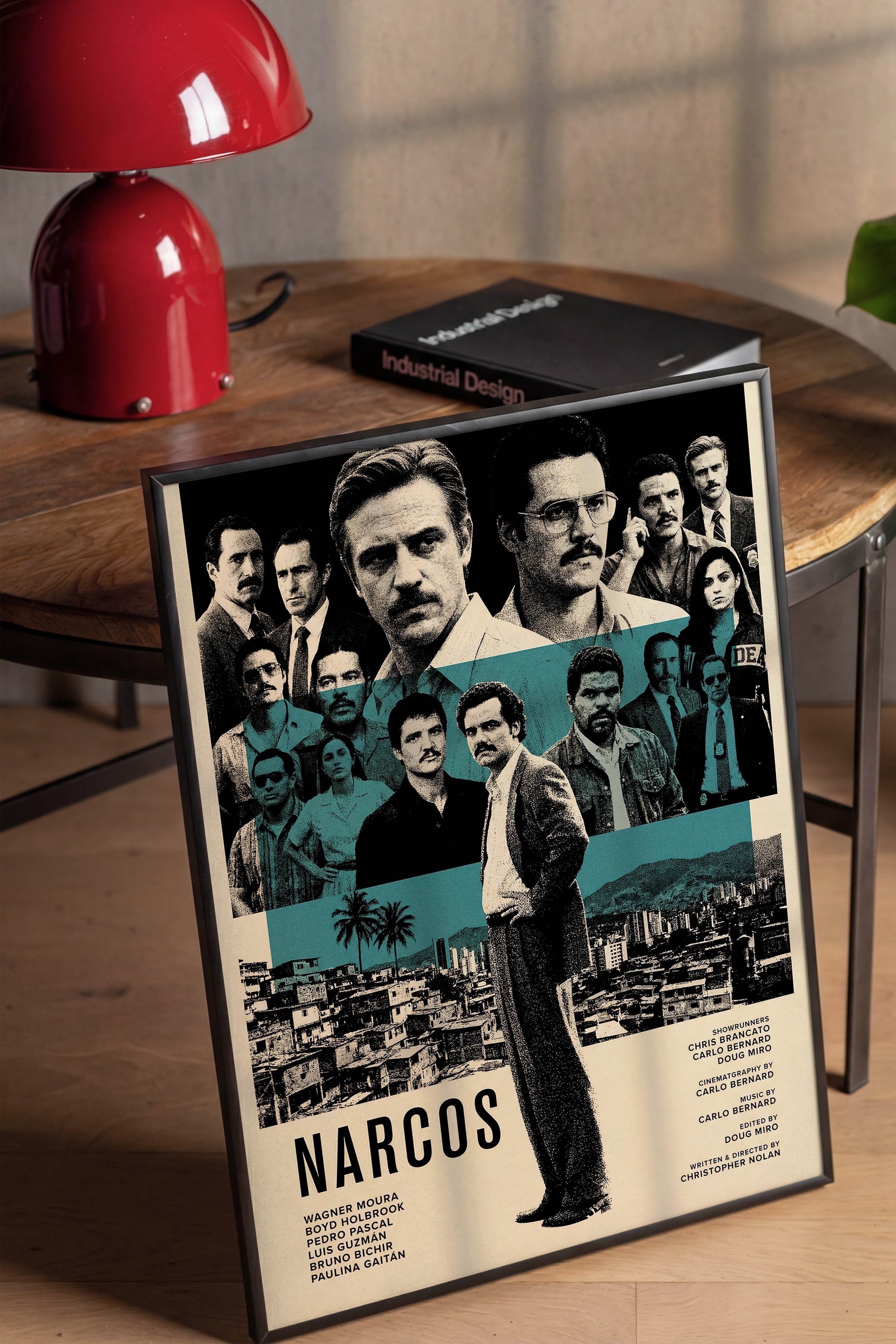 Narcos Siyah Çerçeveli Poster, Sinema ve Dizi Tablo, Film Dizi Afişleri NO:112790