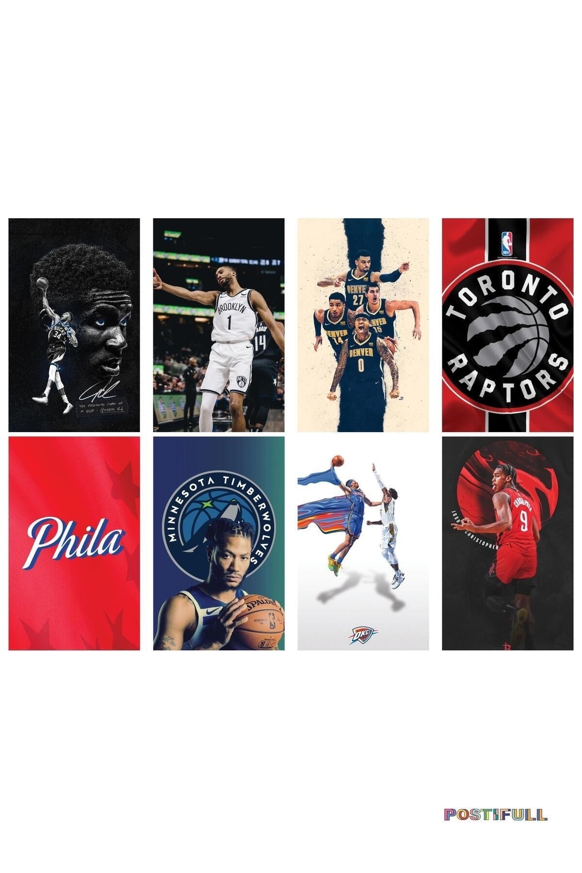 NBA Kolaj Seti, NBA Poster Seti, Spor Duvar Posteri Seti Bant Hediyeli - 40 Adet 10*15cm