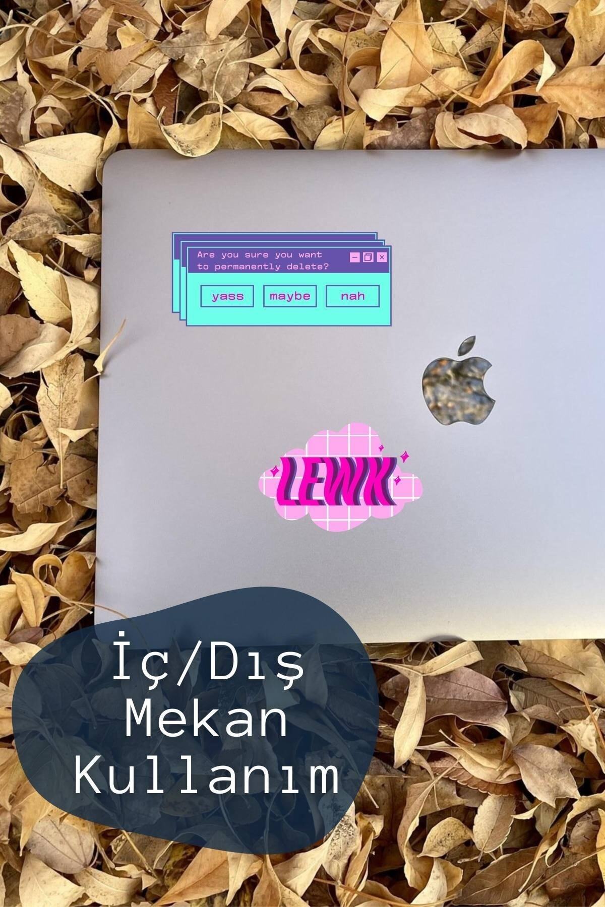 Neon Temalı Sticker Seti - 11 Adet Etiket Seti- Telefon, Tablet, Defter Laptop Uyumlu Etiket