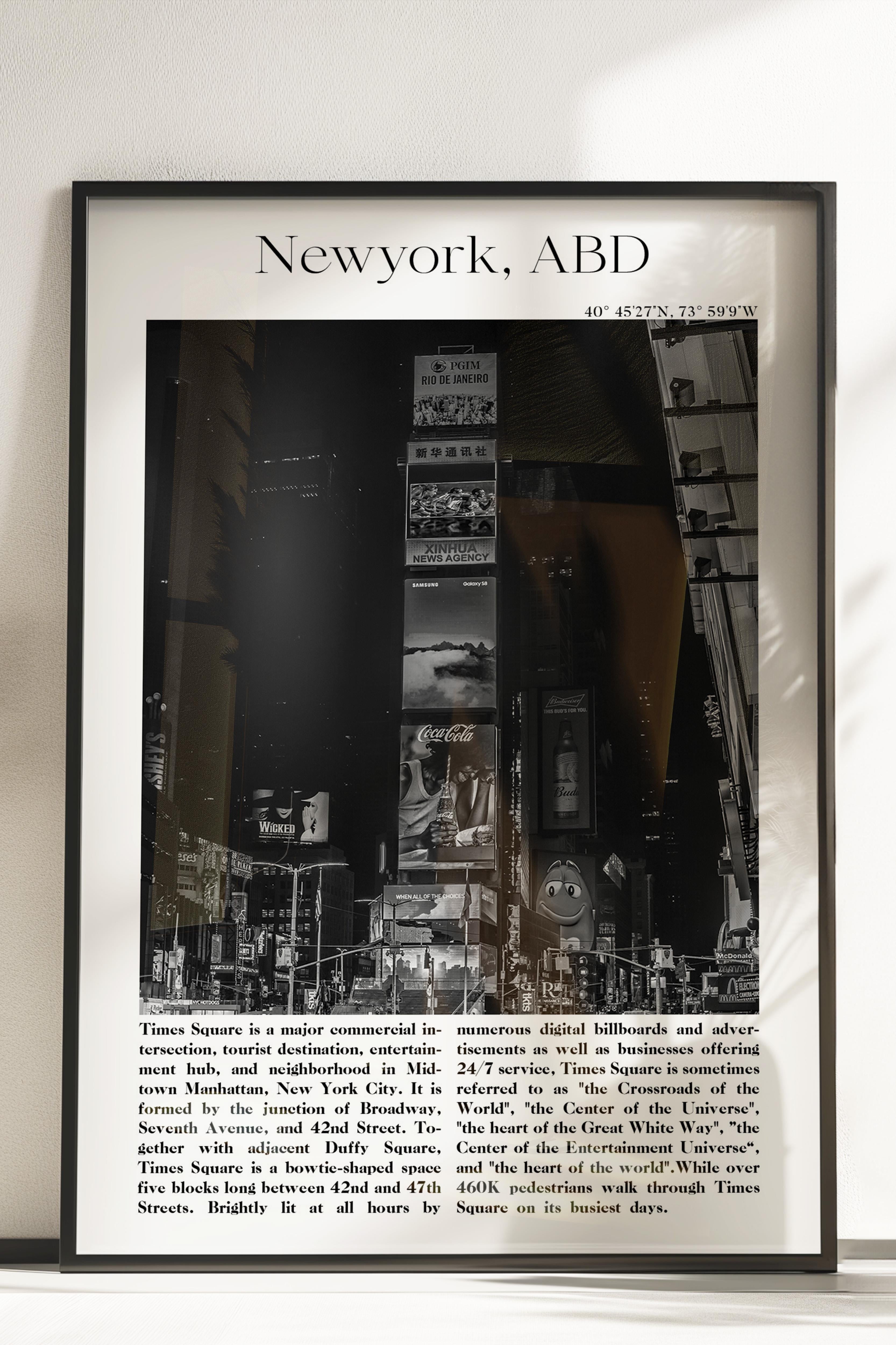 New York - ABD, Şehir Temalı Poster, Çerçevesiz Duvar Posteri, NO:30028