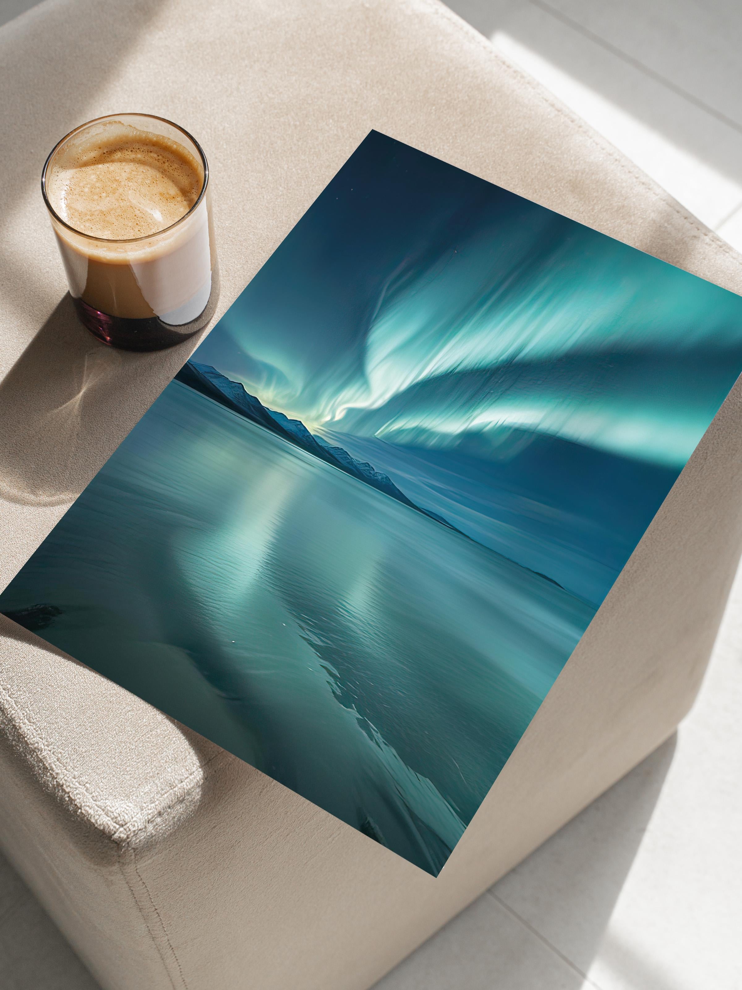 Northern Lights Poster, Çerçevesiz Duvar Posteri, Dikey Duvar Tablosu Comfort Serisi NO:108366