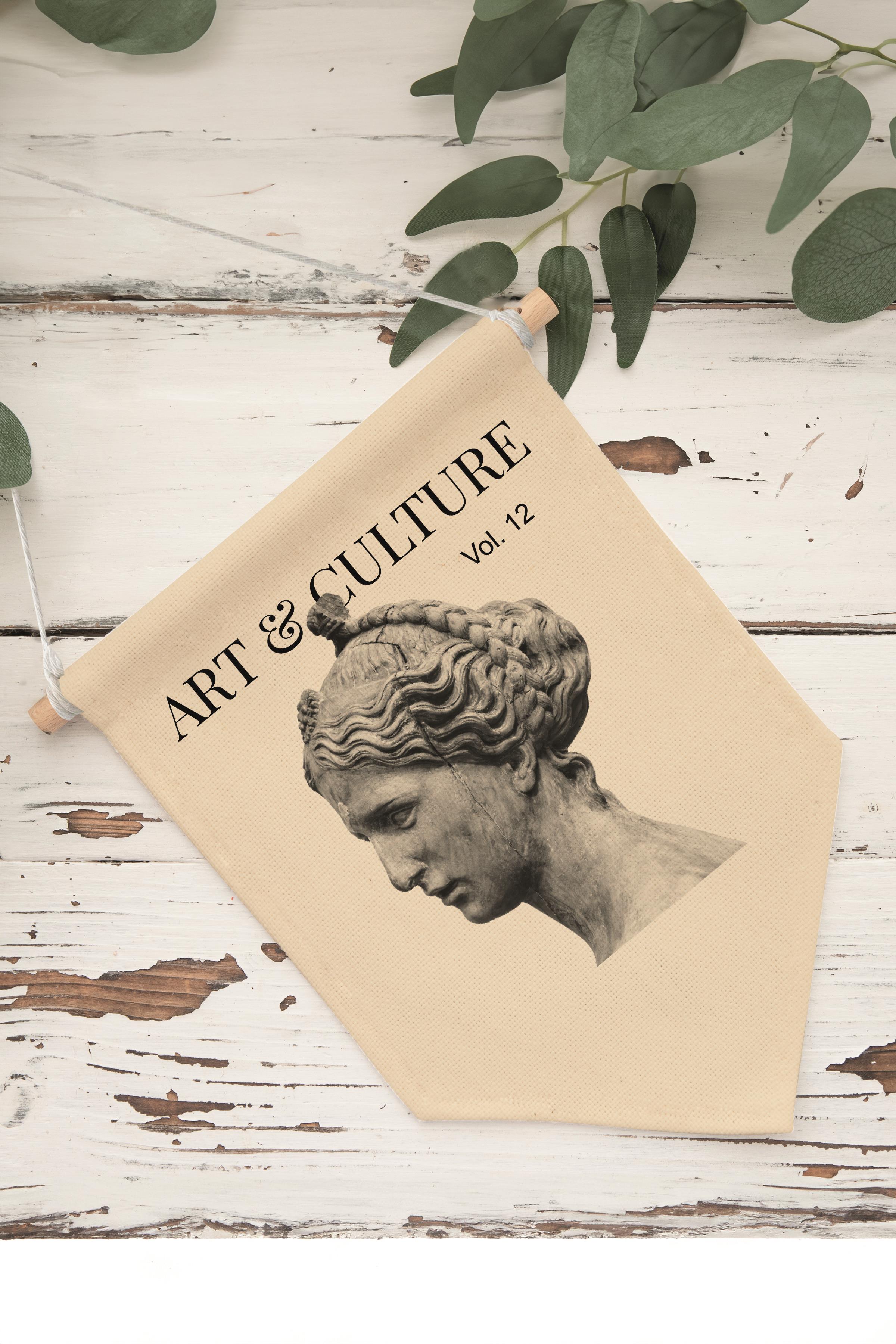 Ofis Pinterest Duvar Dekoru, Art & Culture Sanat Serisi, Kanvas Flama Askılı Duvar Örtüsü NO:422