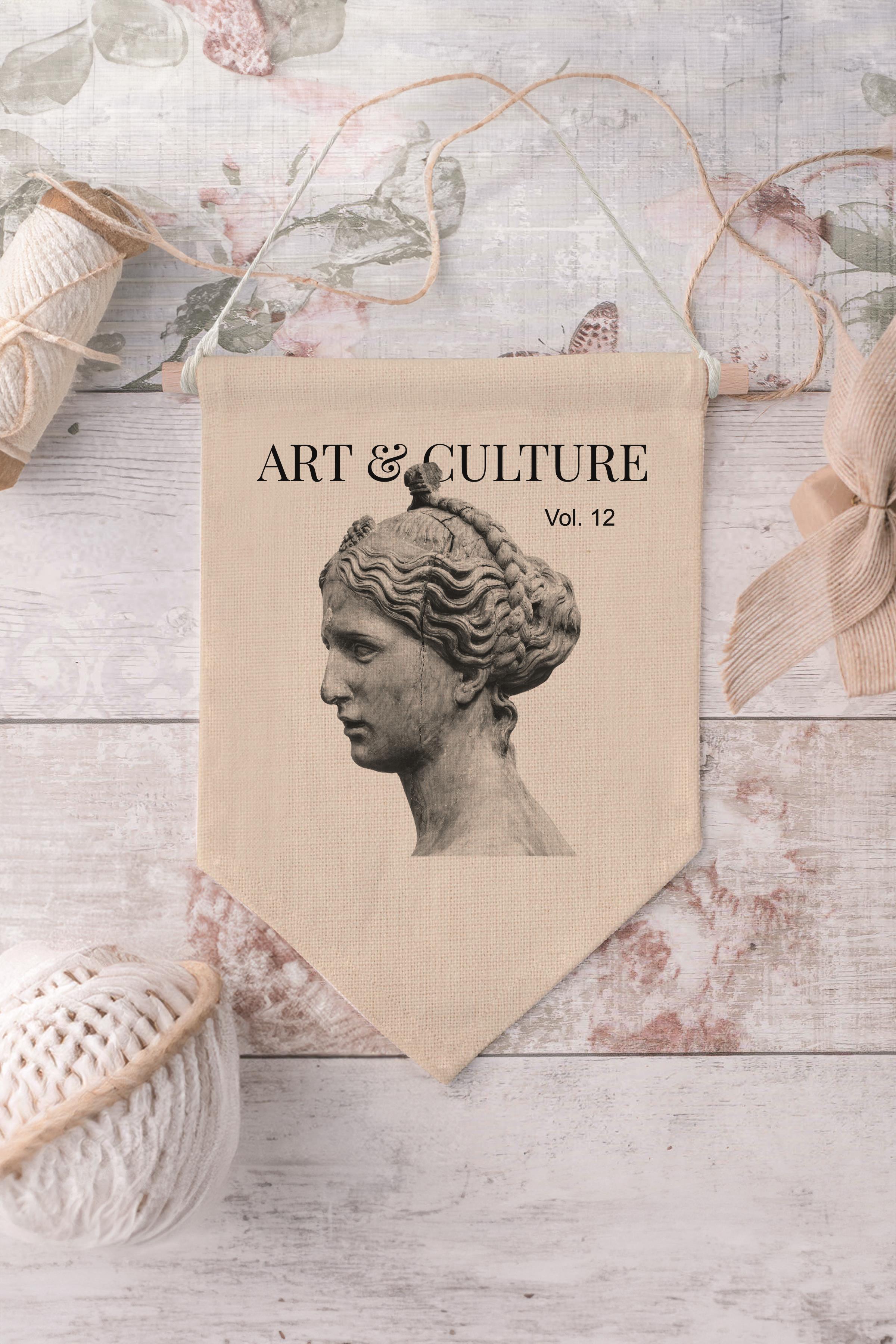 Ofis Pinterest Duvar Dekoru, Art & Culture Sanat Serisi, Kanvas Flama Askılı Duvar Örtüsü NO:422