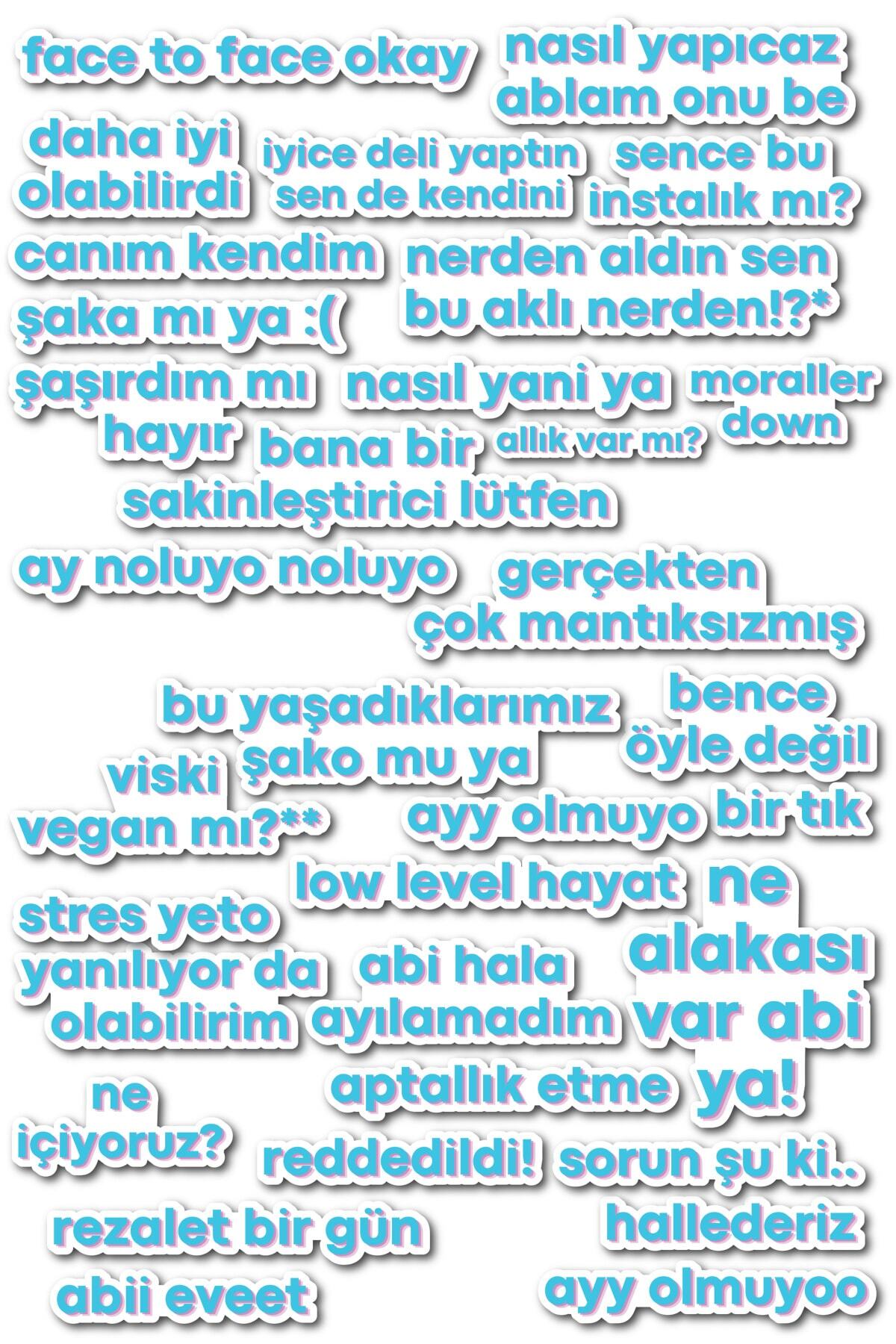 Ofis Temalı Sticker Seti - 21 Adet Etiket Seti- Telefon, Tablet, Defter Laptop Uyumlu Etiket