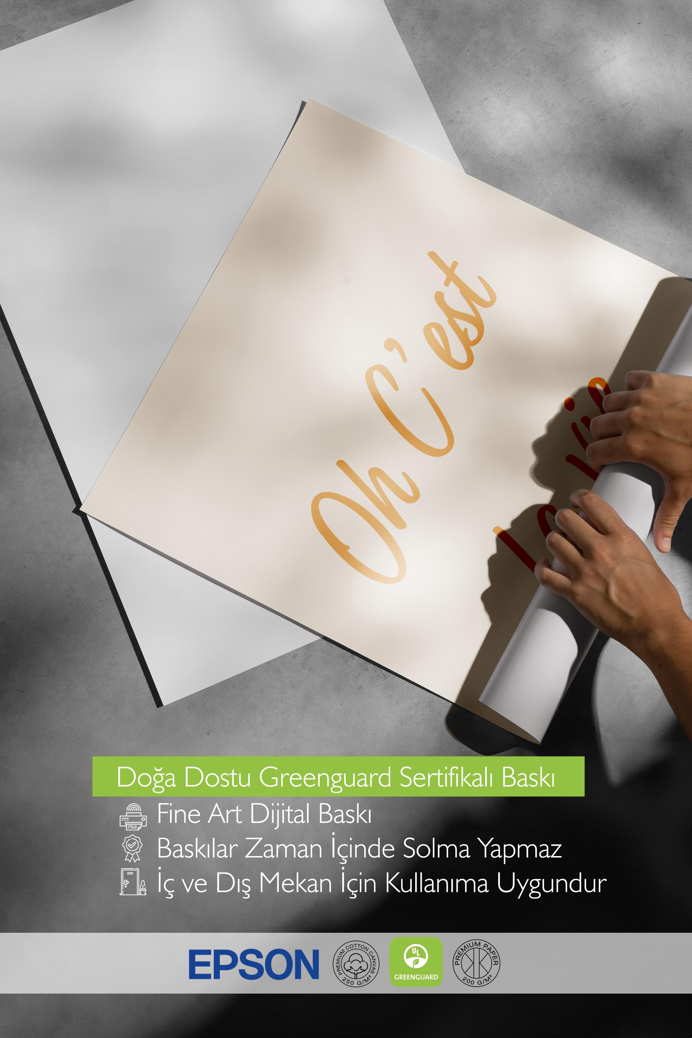 Oh C'est La Vie Poster, Çerçevesiz Duvar Posteri, Dikey Duvar Tablosu Comfort Serisi NO:108568