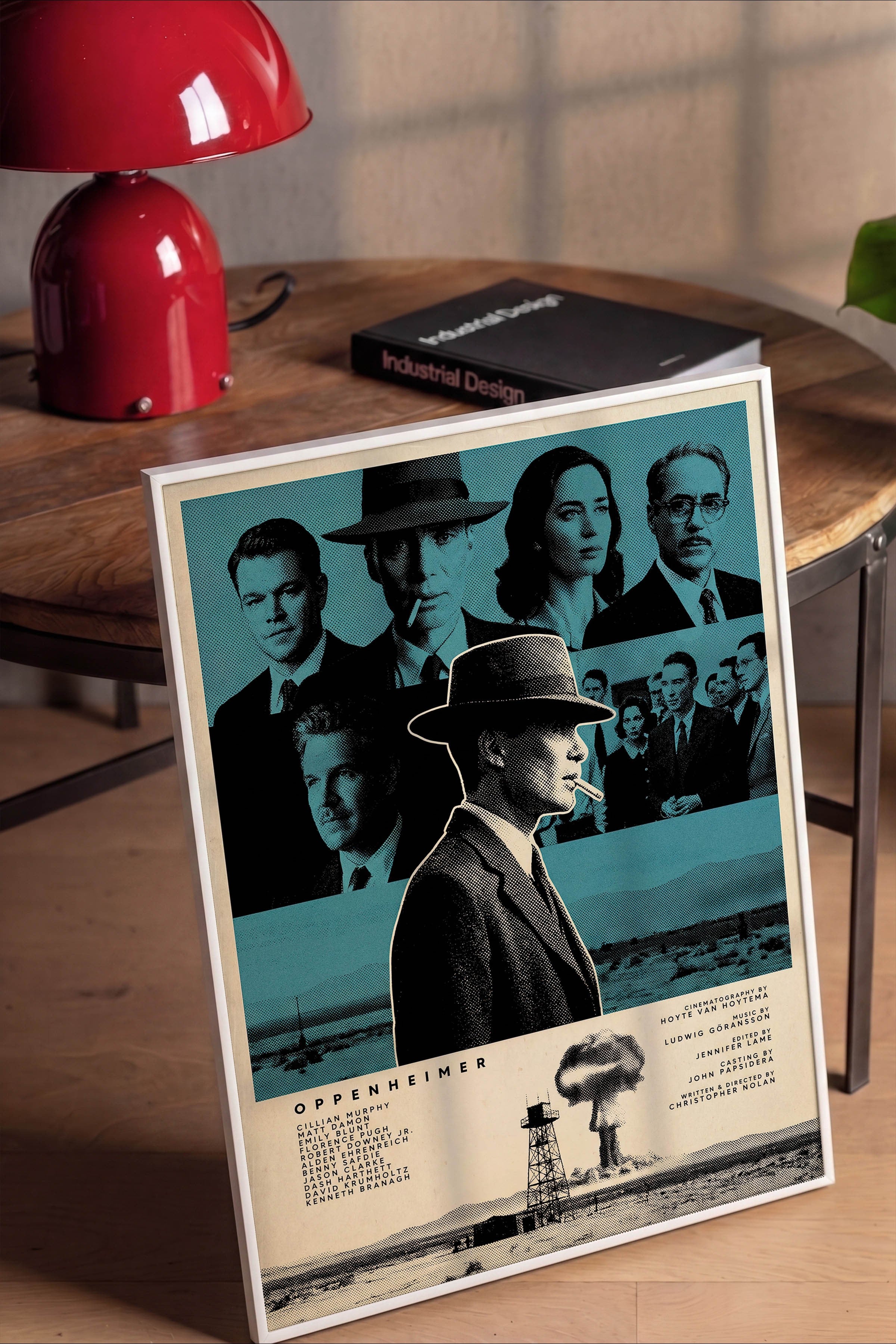 Oppenheimer Beyaz Çerçeveli Poster, Sinema ve Dizi Tablo, Film Dizi Afişleri NO:112813