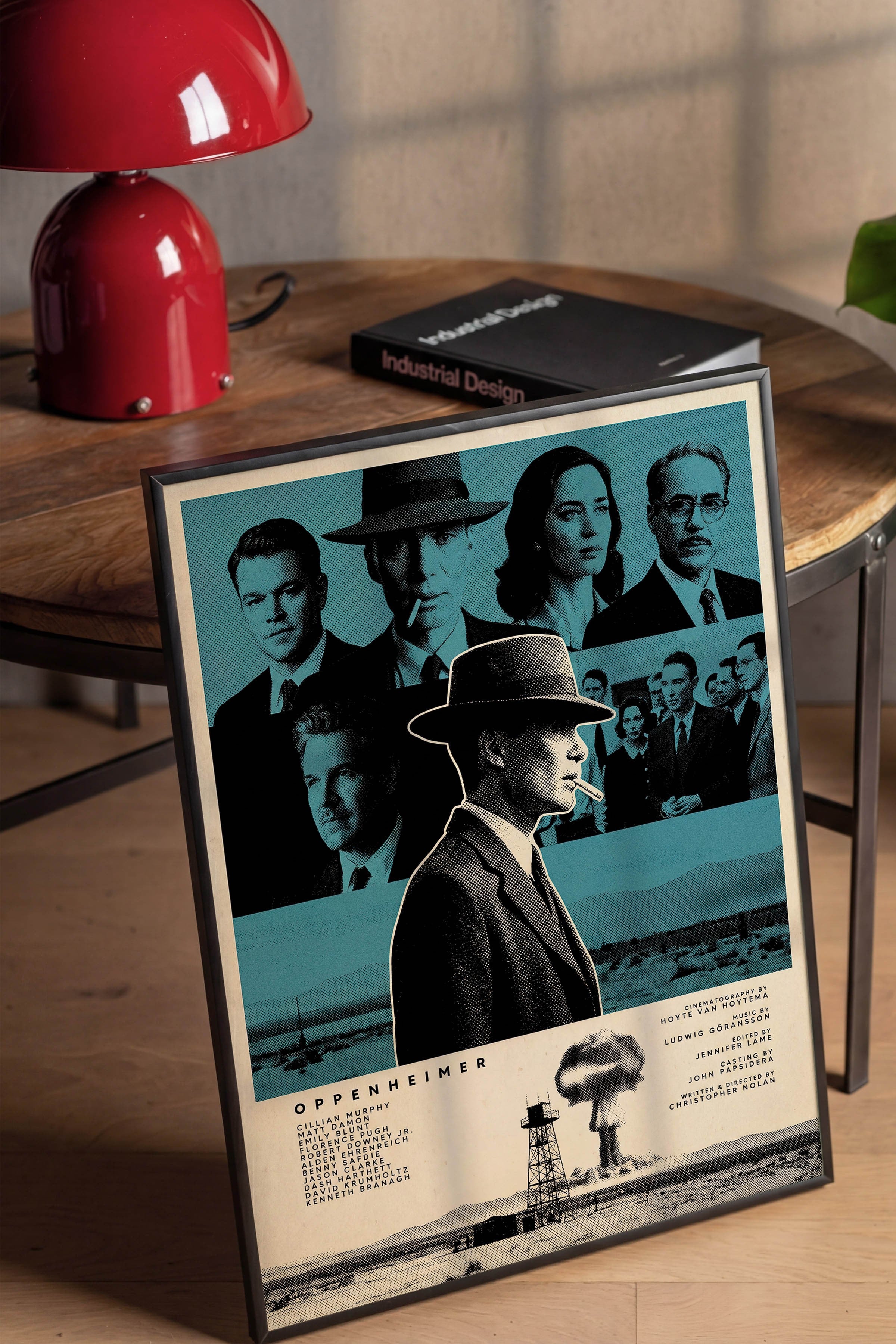 Oppenheimer Siyah Çerçeveli Poster, Sinema ve Dizi Tablo, Film Dizi Afişleri NO:112813