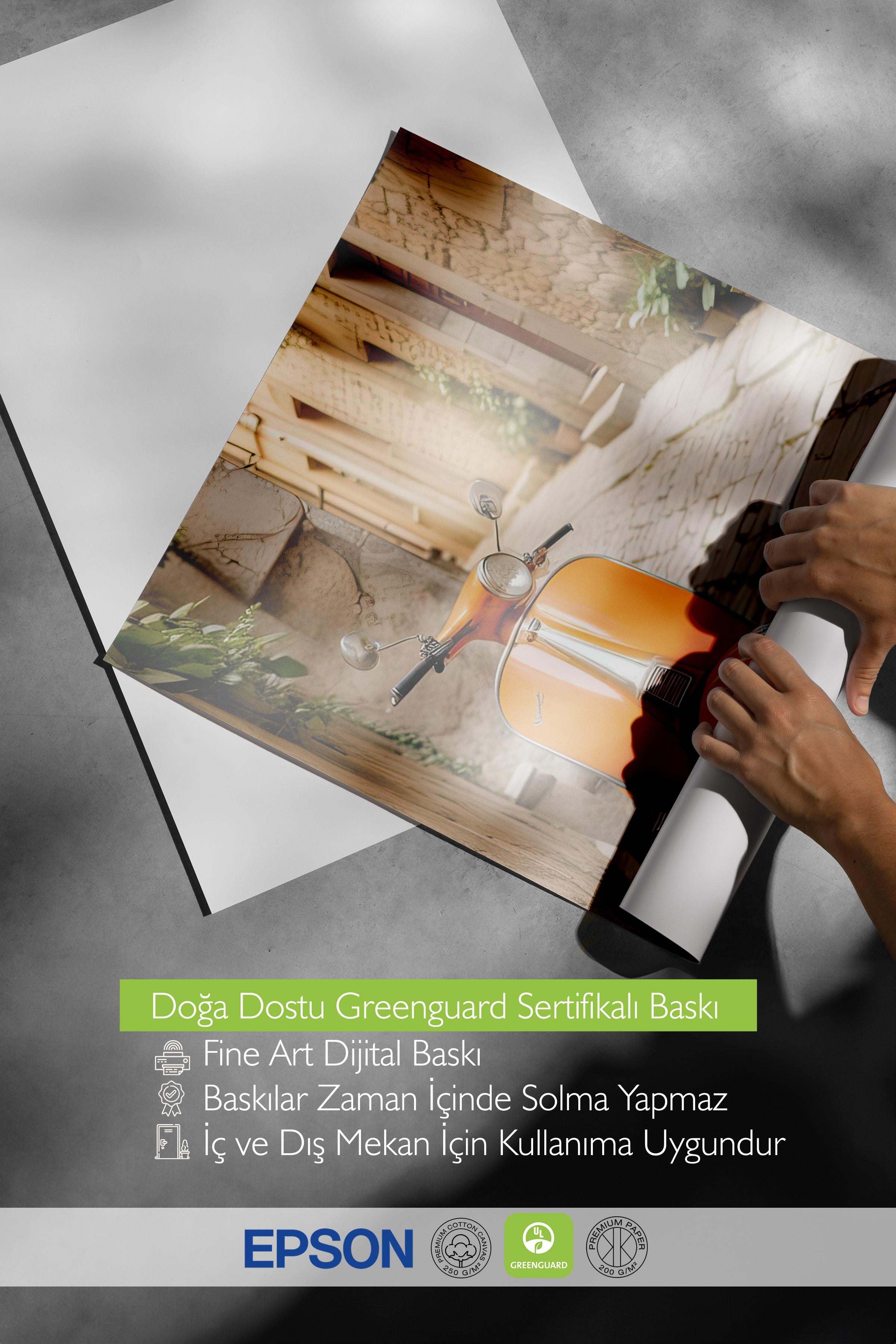 Orange Vespa Poster, Çerçevesiz Duvar Posteri, Dikey Duvar Tablosu Comfort Serisi NO:108337