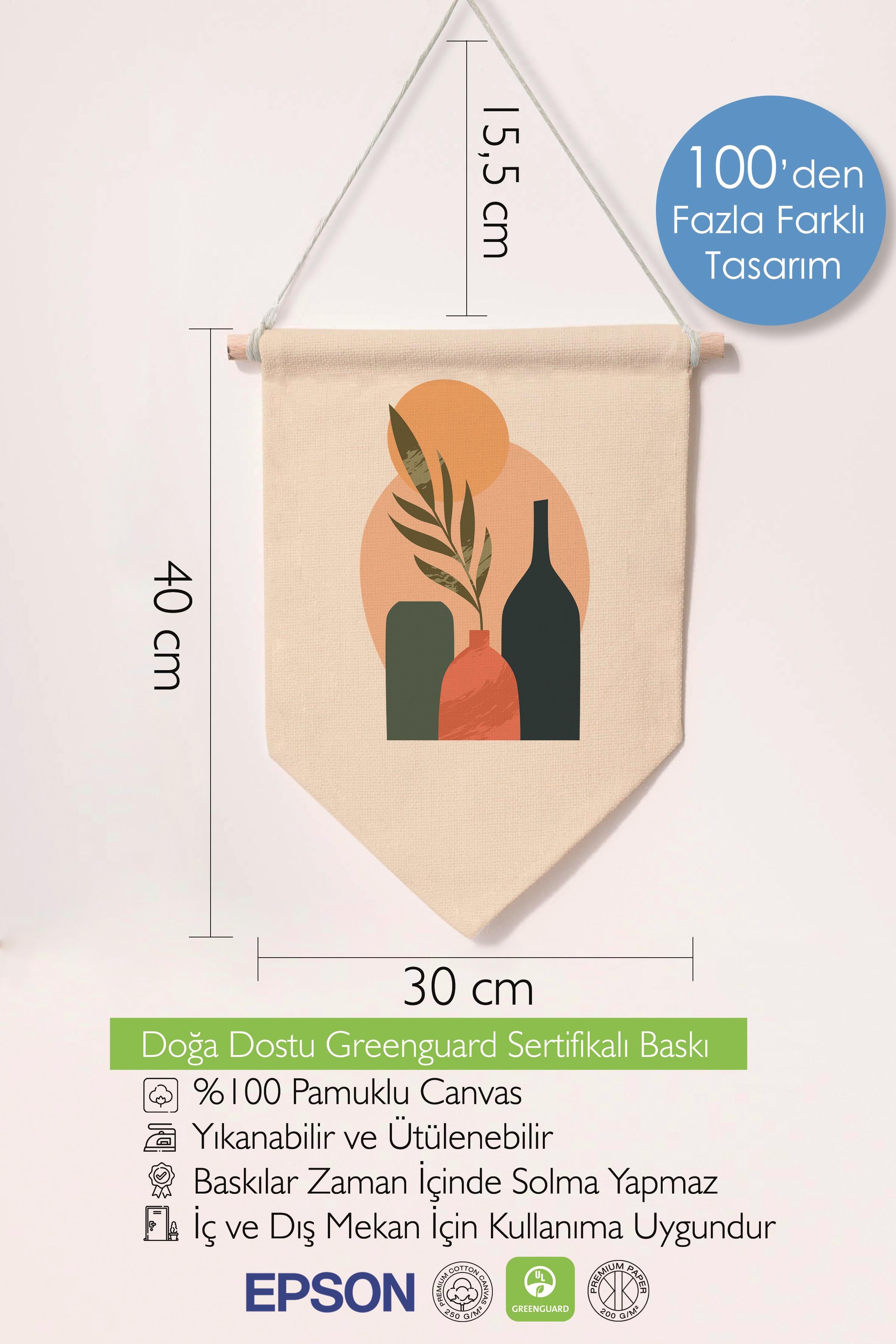 Oturma Odası Duvar Dekoru, Pinterest Oda Dekoru, Boho Kanvas Flama Askılı Duvar Örtüsü NO:473