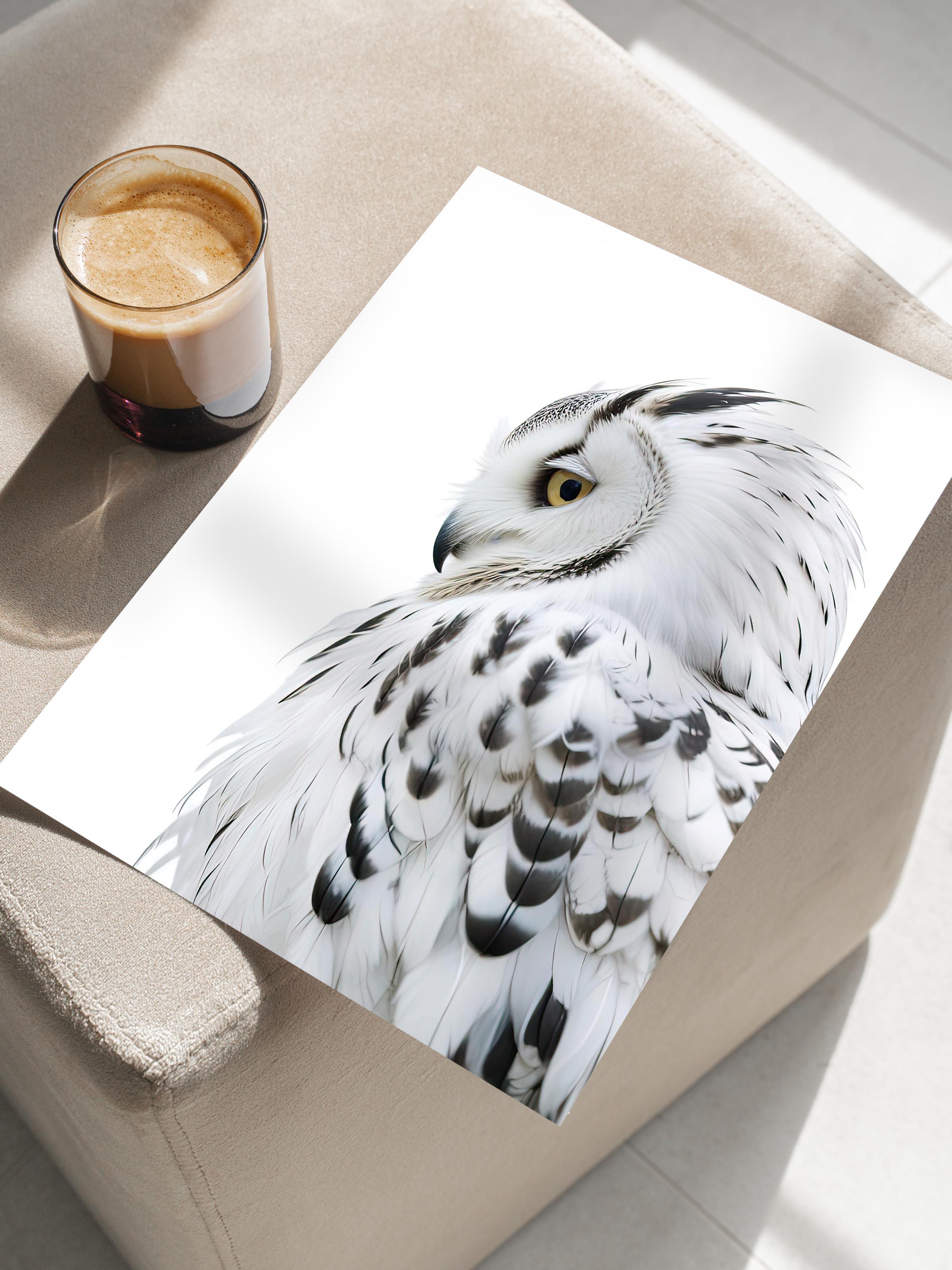 Owl Poster, Çerçevesiz Duvar Posteri, Dikey Duvar Tablosu Comfort Serisi NO:108301