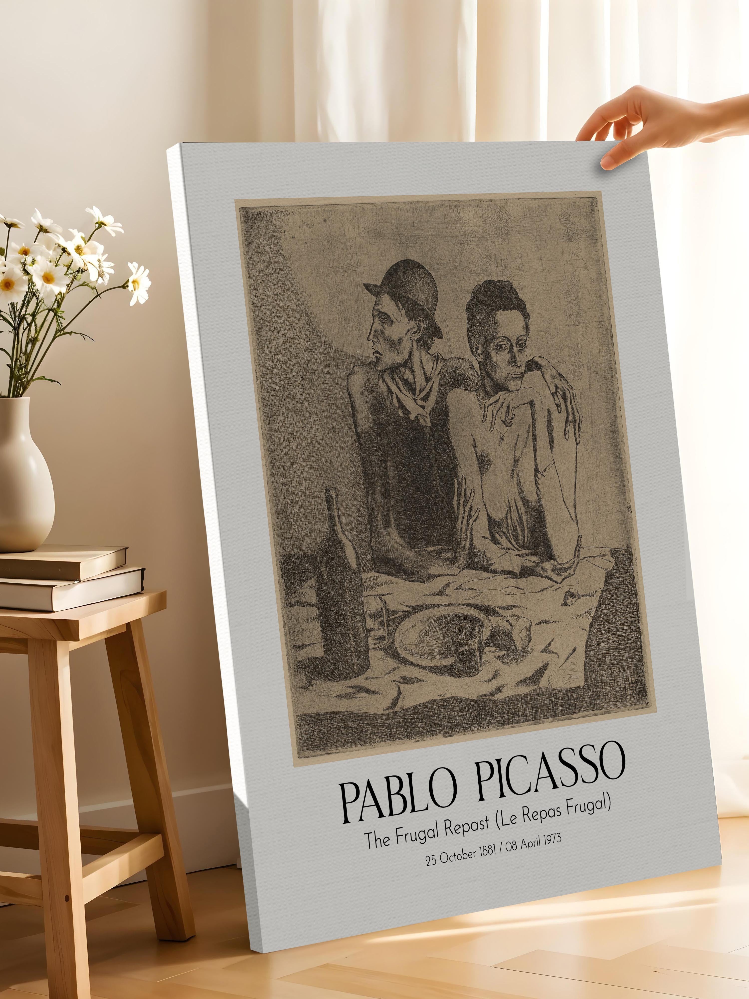 Pablo Picasso - The Frugal Repast (Le Repas Frugal), Kanvas Tablo, Sanat Serisi NO:112500