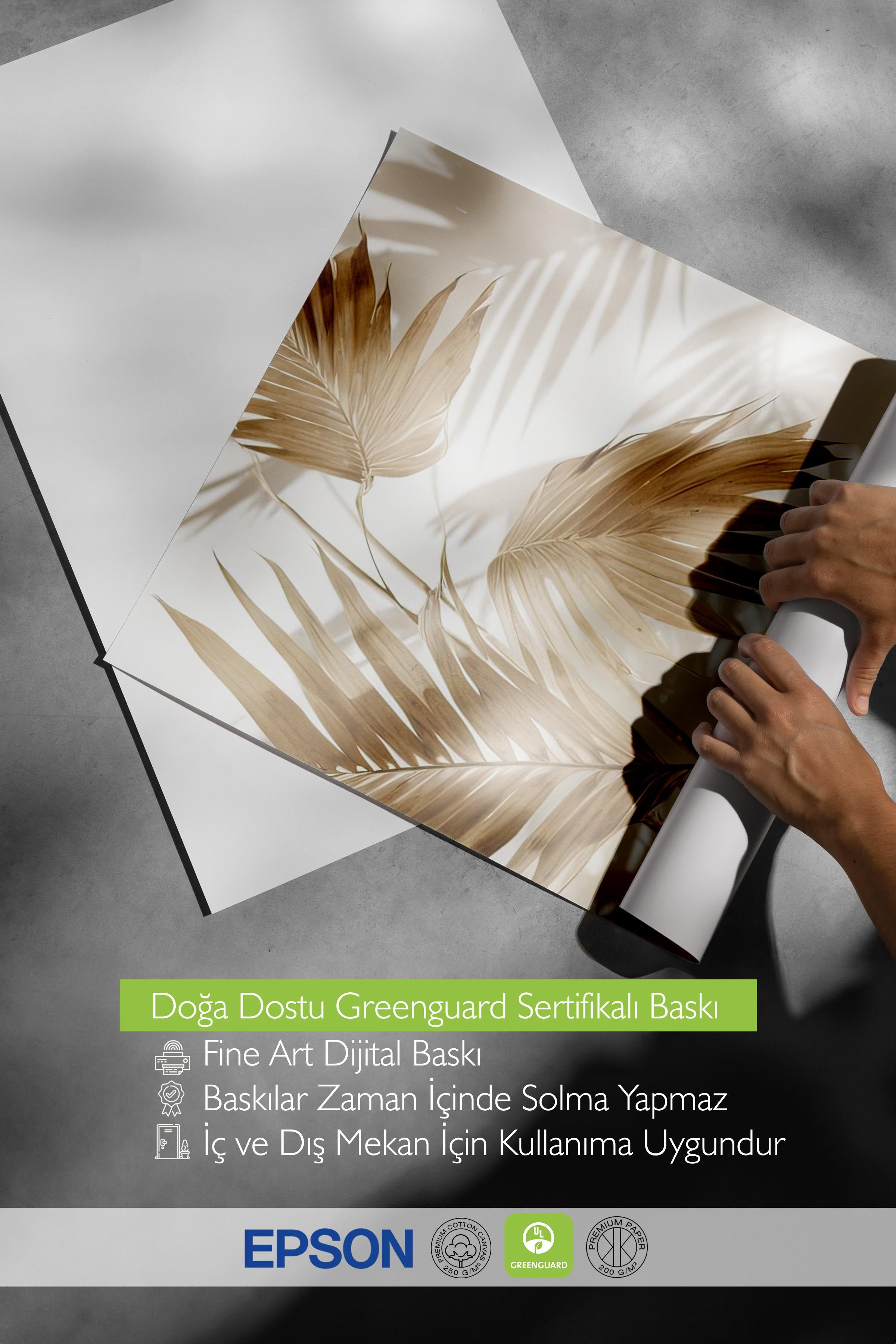 Palm Gold Poster, Çerçevesiz Duvar Posteri, Dikey Duvar Tablosu Comfort Serisi NO:108380