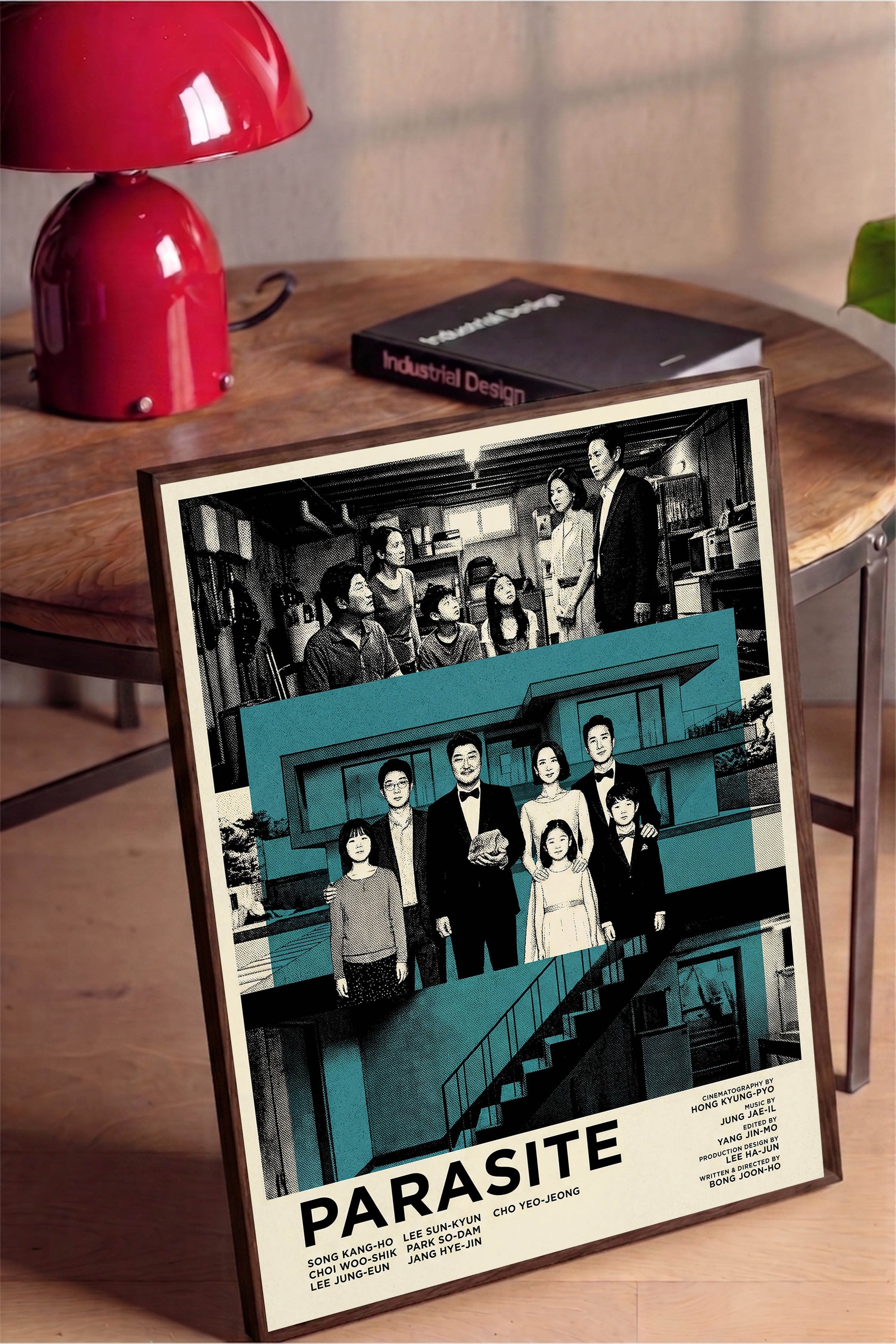 Parasite Kahverengi Çerçeveli Poster, Sinema ve Dizi Tablo, Film Dizi Afişleri NO:112823