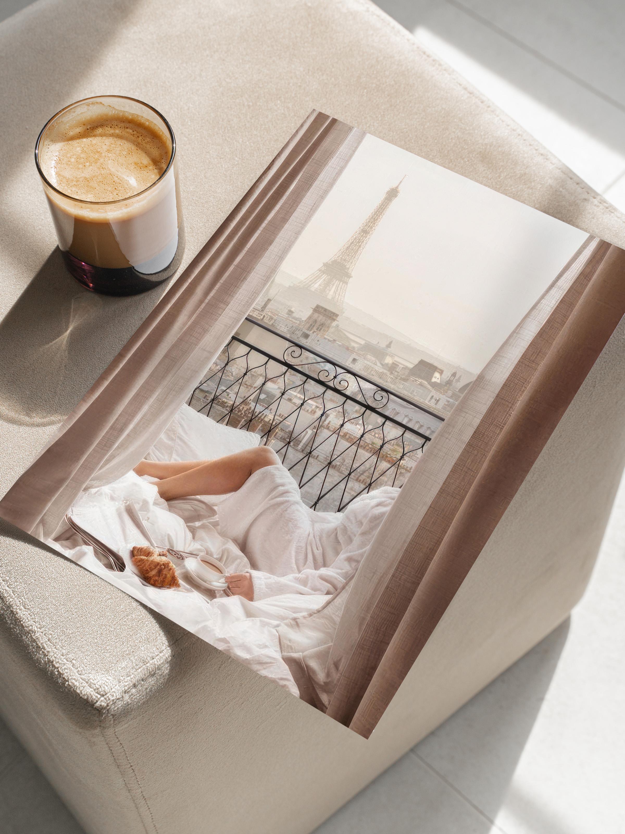 Paris Balcony Morning Poster, Dikey Duvar Tablosu Comfort Serisi NO:108429