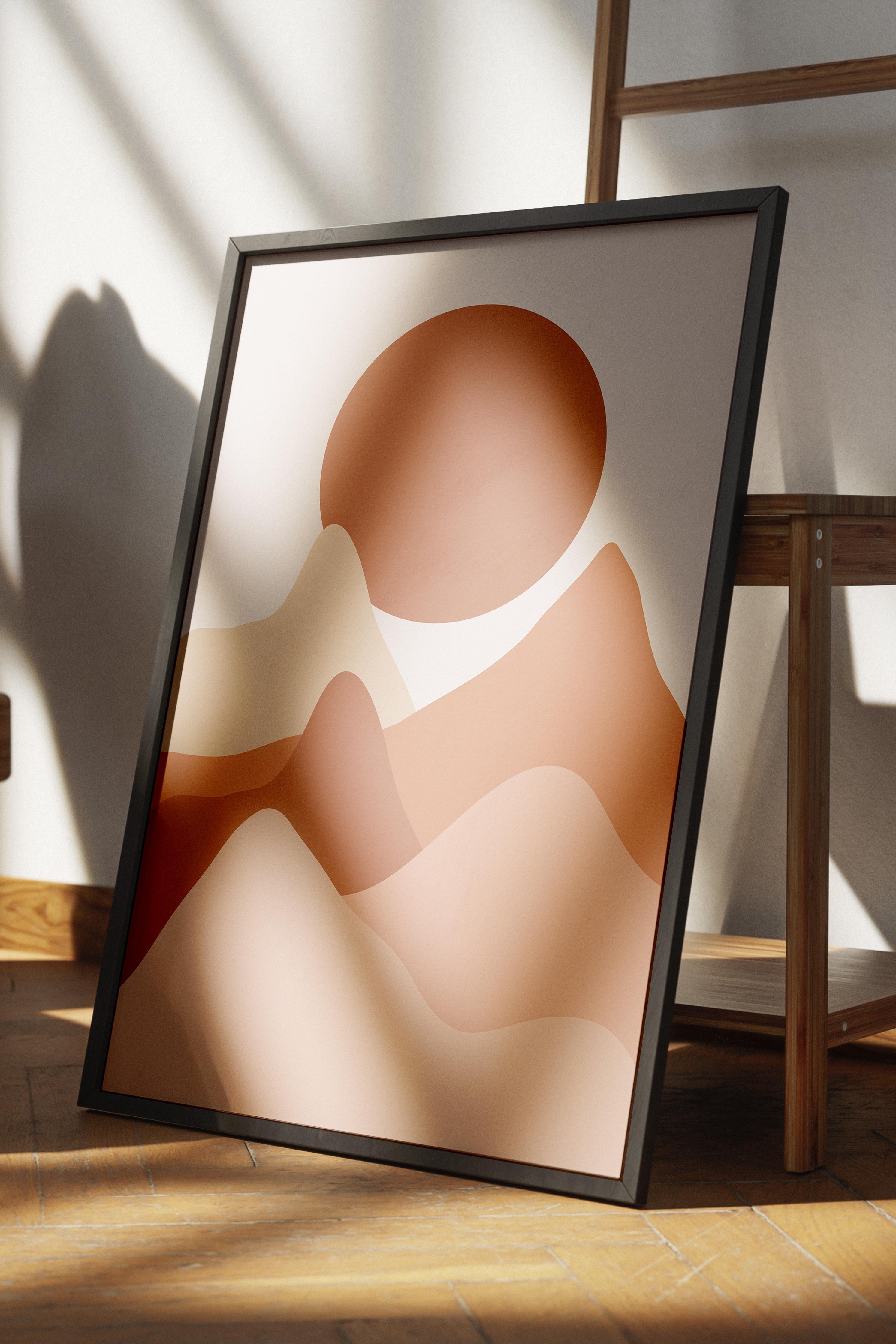 Pastel Boho Duvar Dekoru, Çerçevesiz Poster, Çerçevesiz Duvar Tablosu - Fine Art Kağıt ve HD Baskı