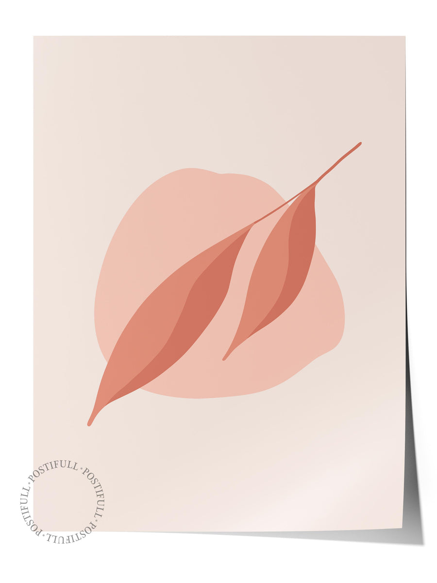 Soyut Yaprak Deseni Çerçevesiz Poster