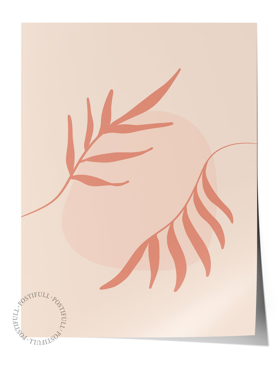 Soyut Bitki Deseni Çerçevesiz Poster