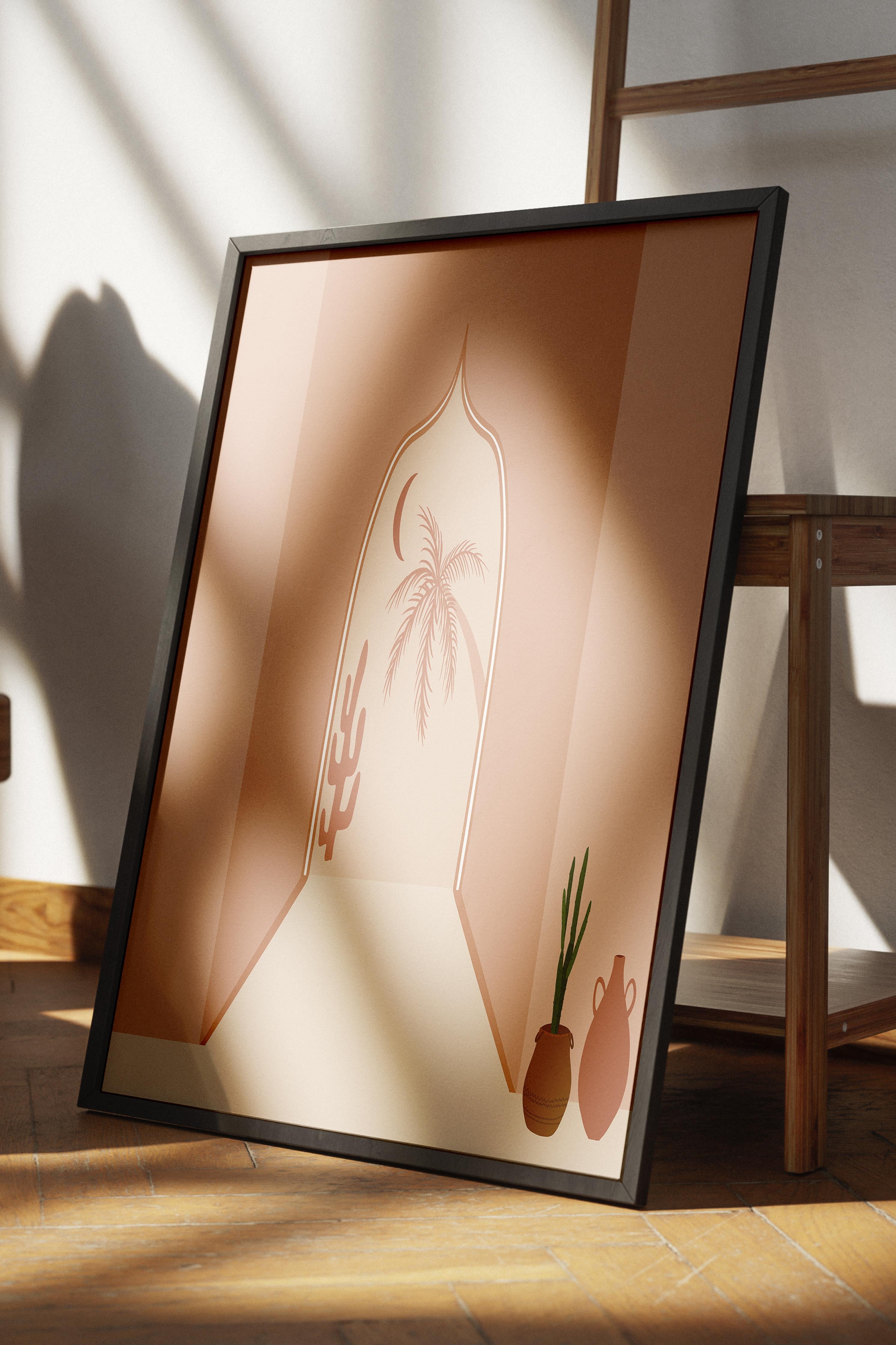 Pastel Boho Duvar Dekoru, Çerçevesiz Poster, Çerçevesiz Duvar Tablosu - Fine Art Kağıt ve HD Baskı