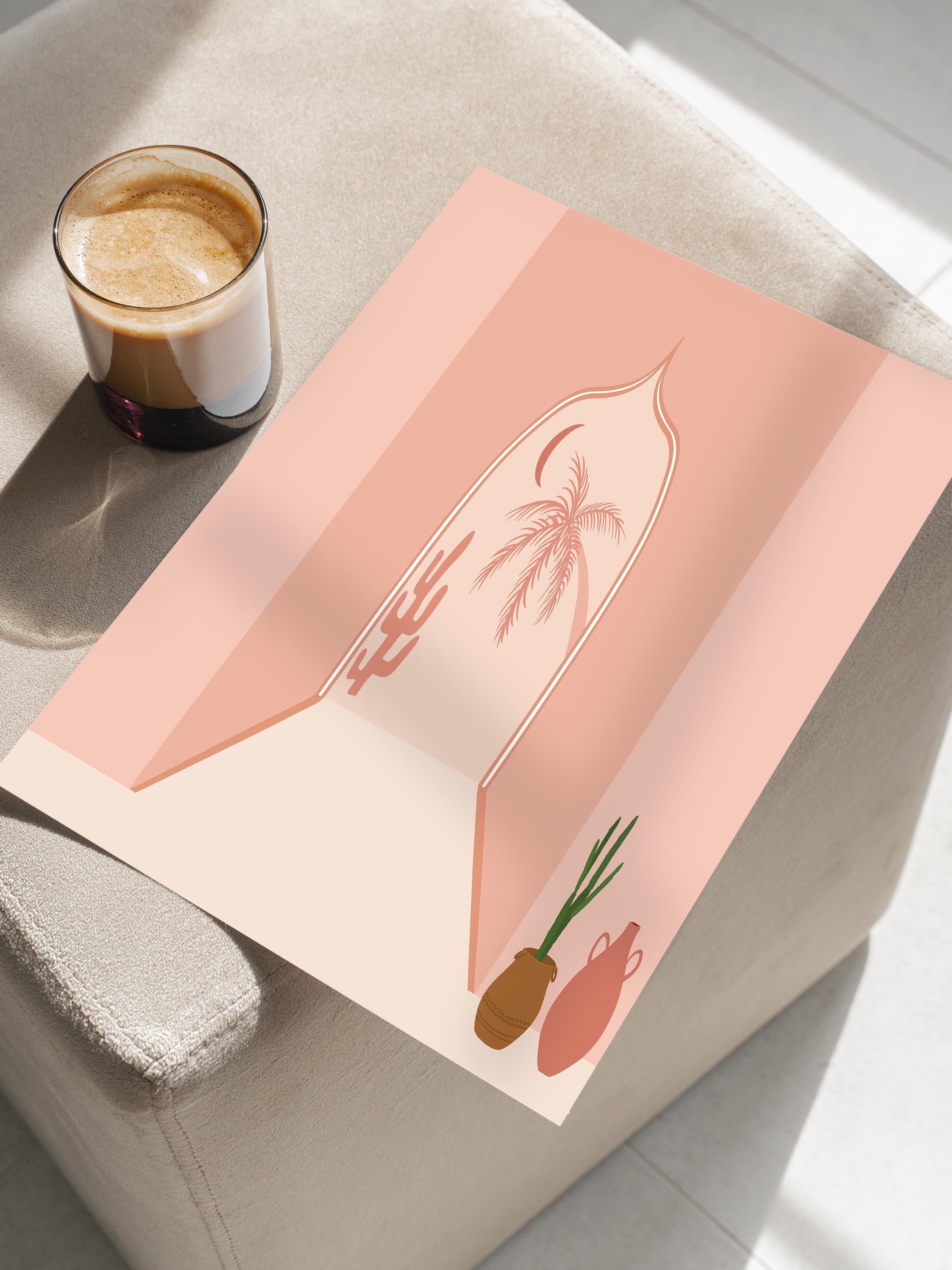 Pastel Boho Duvar Dekoru, Çerçevesiz Poster, Çerçevesiz Duvar Tablosu - Fine Art Kağıt ve HD Baskı