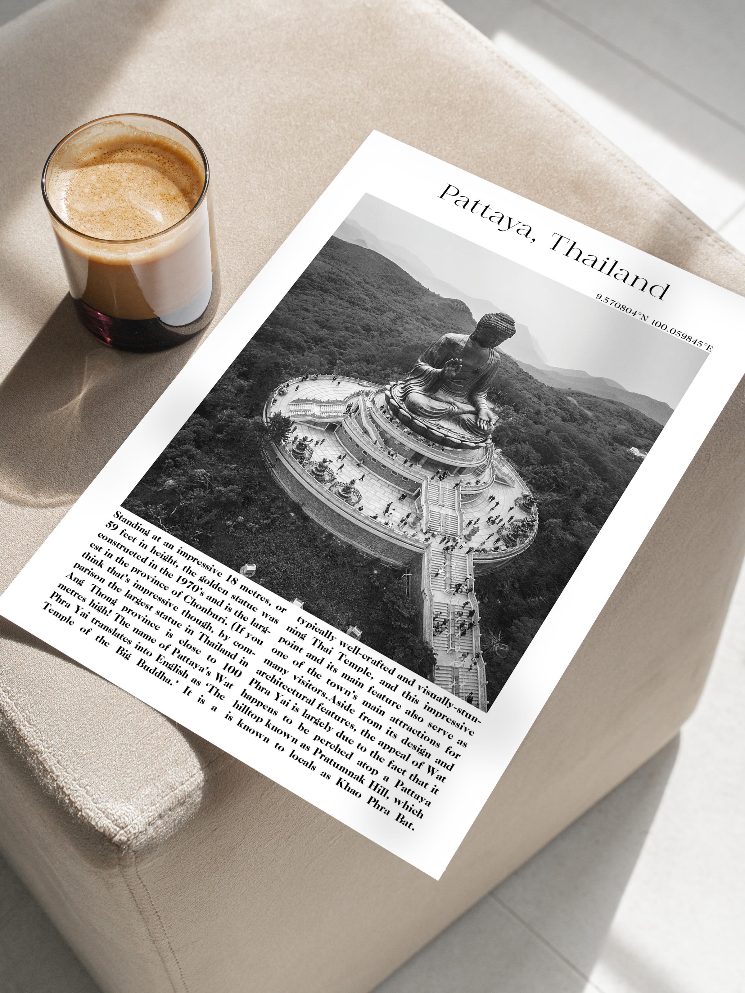 Pattaya - Tayland, Şehir Temalı Poster, Çerçevesiz Duvar Posteri, NO:30033
