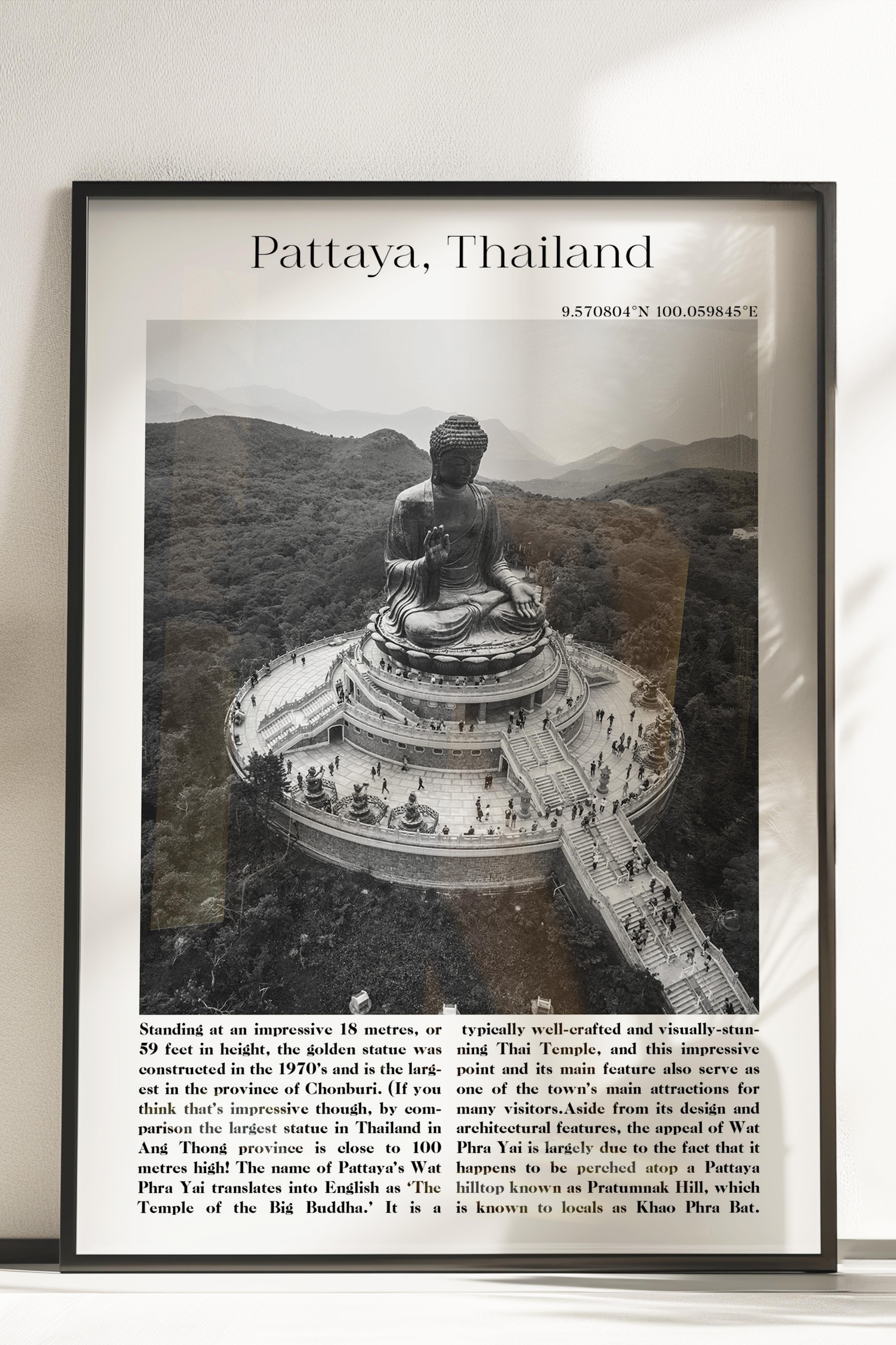 Pattaya - Tayland, Şehir Temalı Poster, Çerçevesiz Duvar Posteri, NO:30033