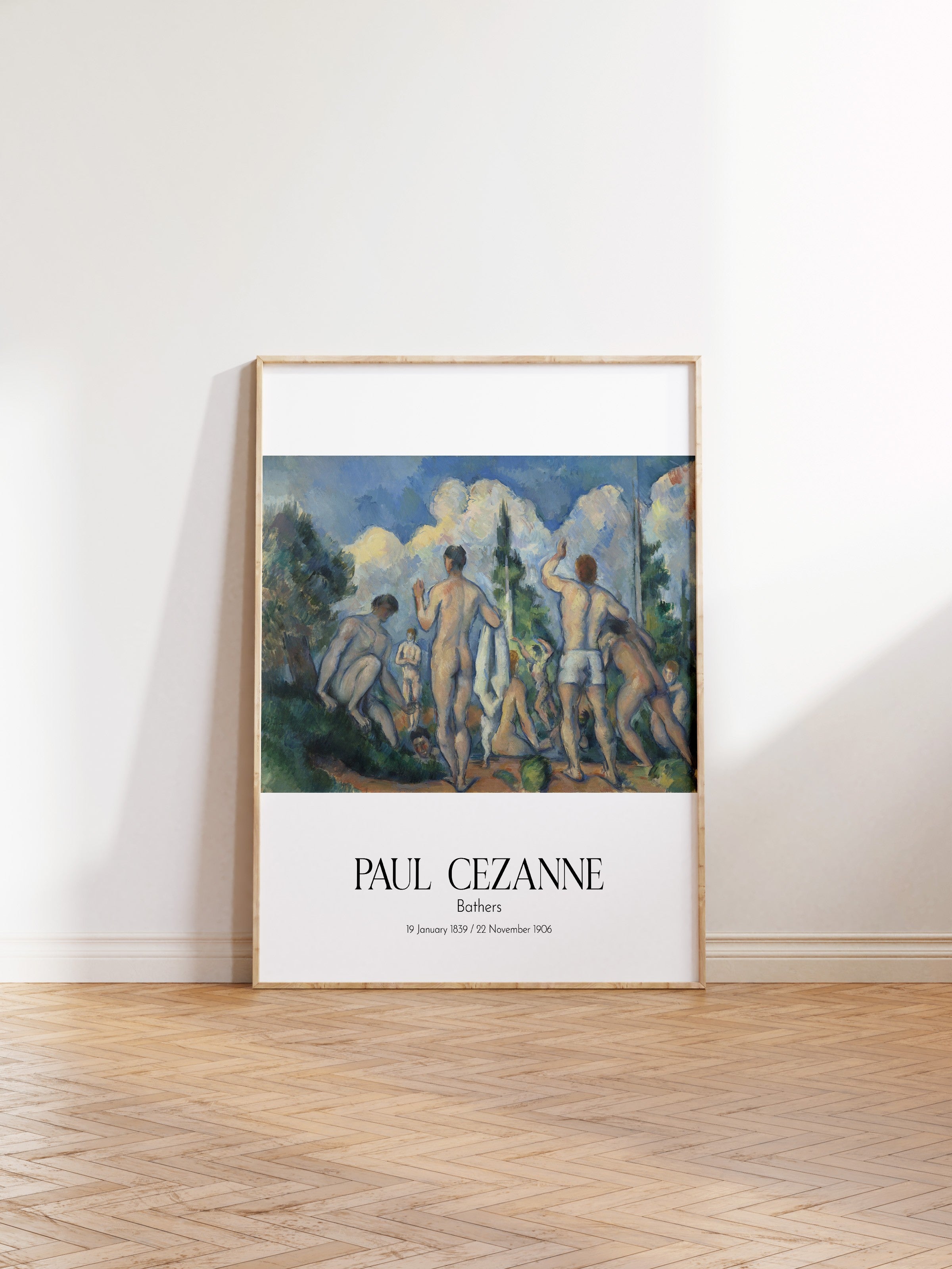 Paul Cezanne - Bathers, Ahşap Çerçeveli Tablo, Sanat Serisi NO:110452