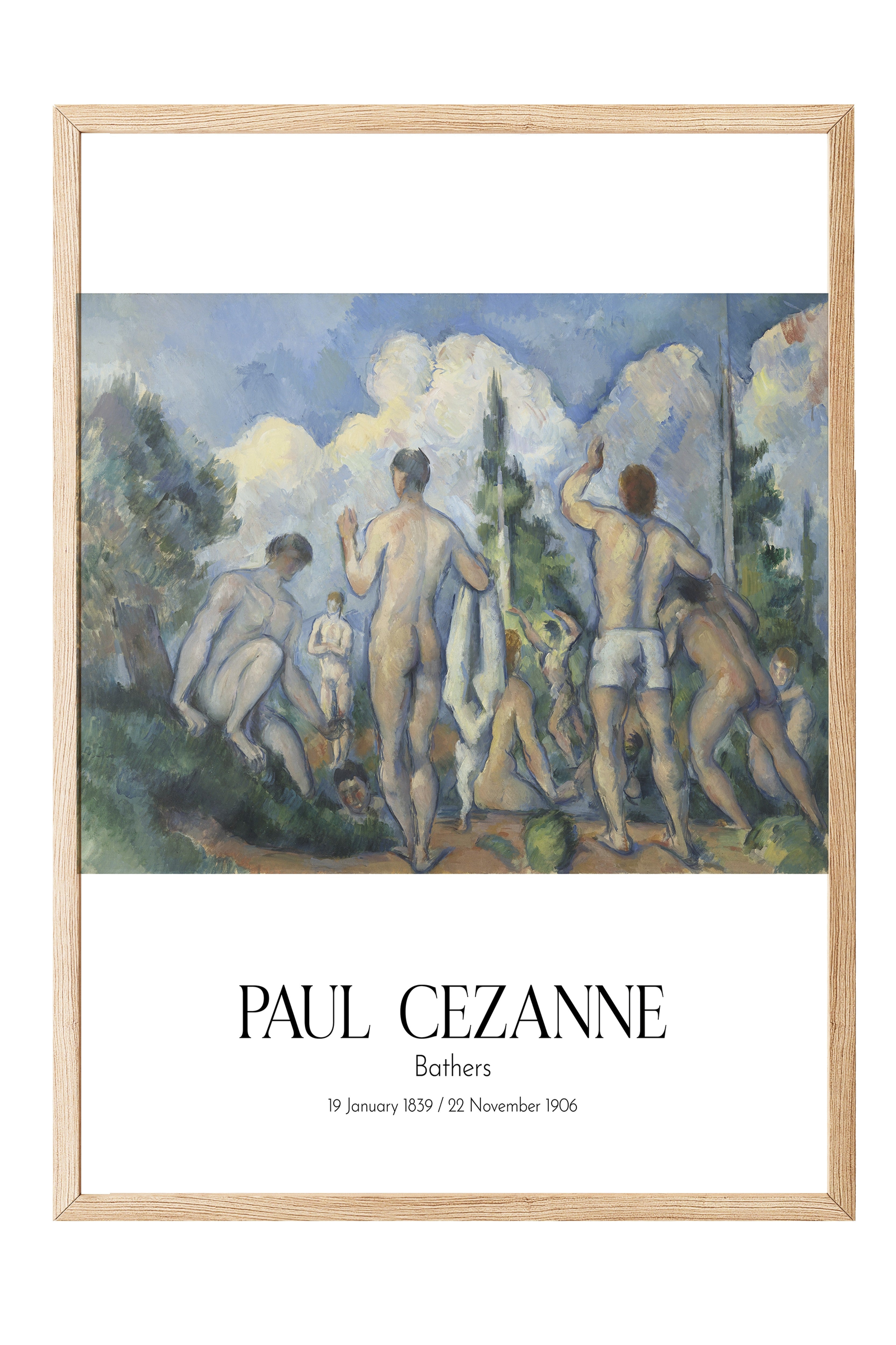 Paul Cezanne - Bathers, Ahşap Çerçeveli Tablo, Sanat Serisi NO:110452