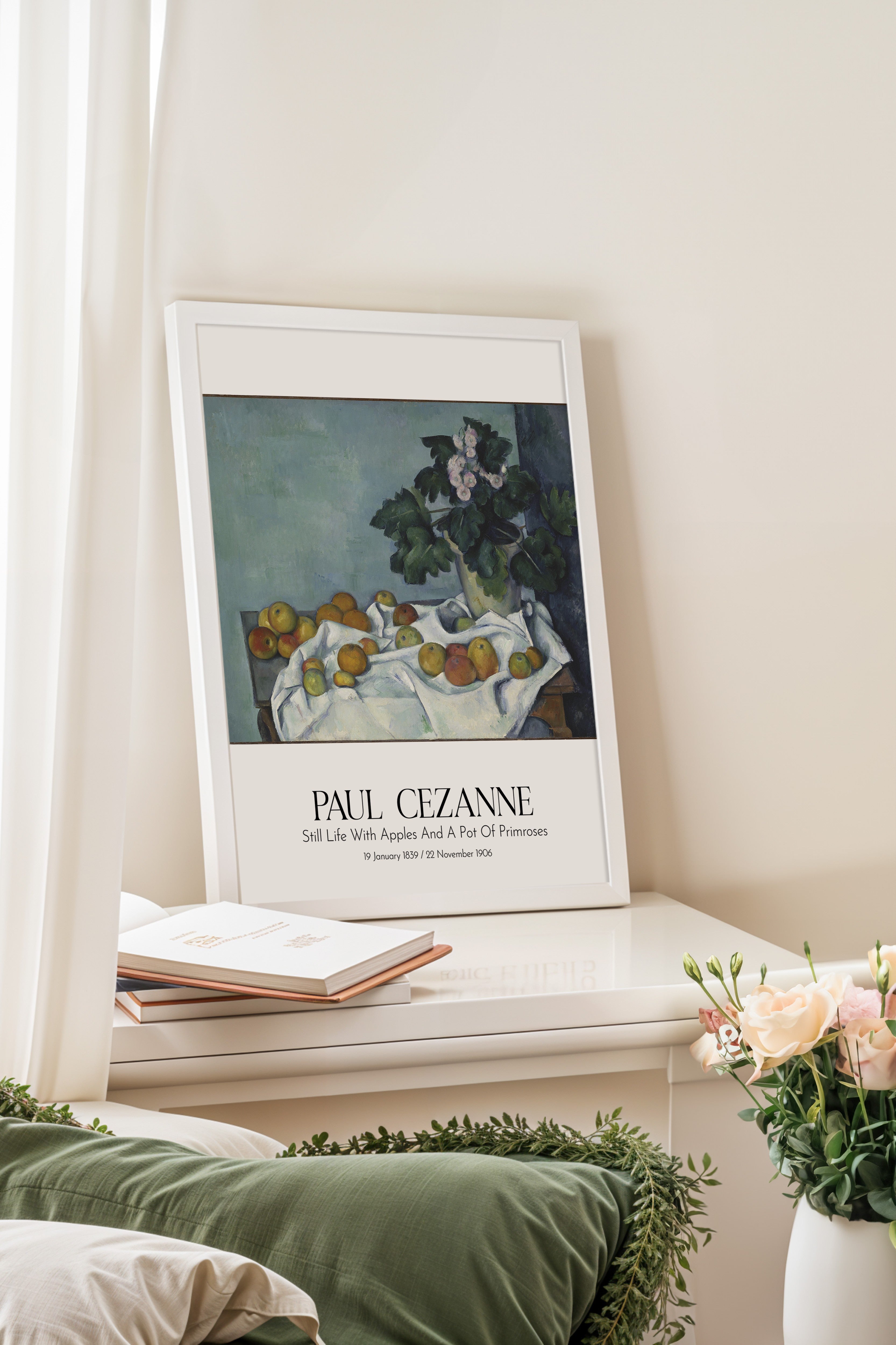 Paul Cezanne, Beyaz Çerçeveli Tablo, Sanat Serisi NO:110466