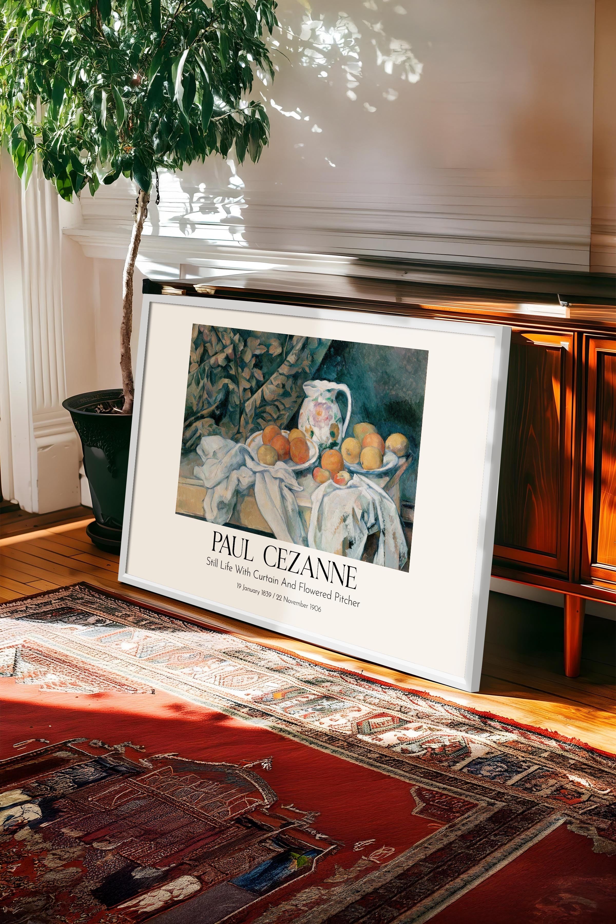 Paul Cezanne, Beyaz Çerçeveli Tablo, Sanat Serisi NO:110493