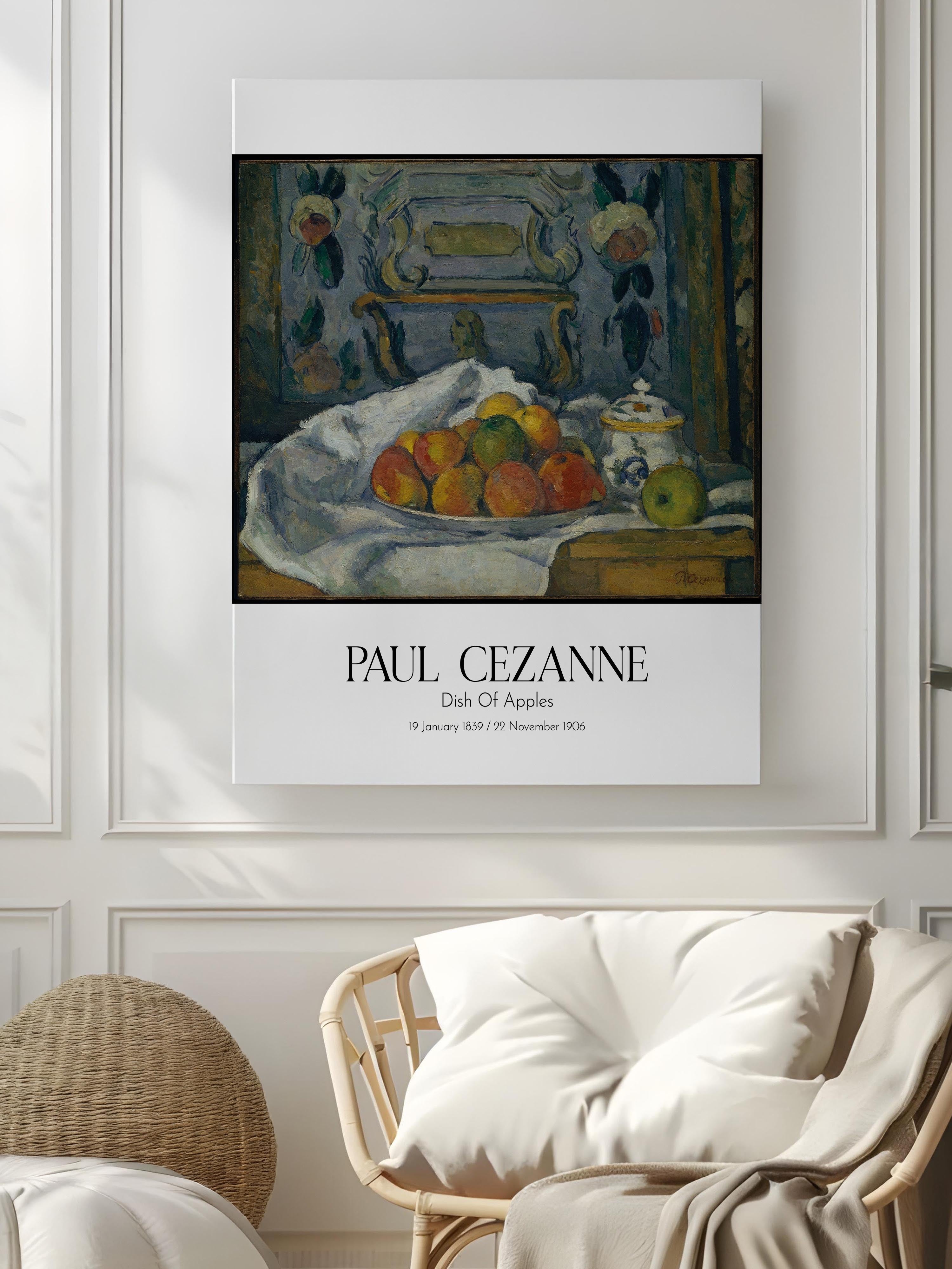 Paul Cezanne - Dish Of Apples, Kanvas Tablo, Sanat Serisi NO:110455