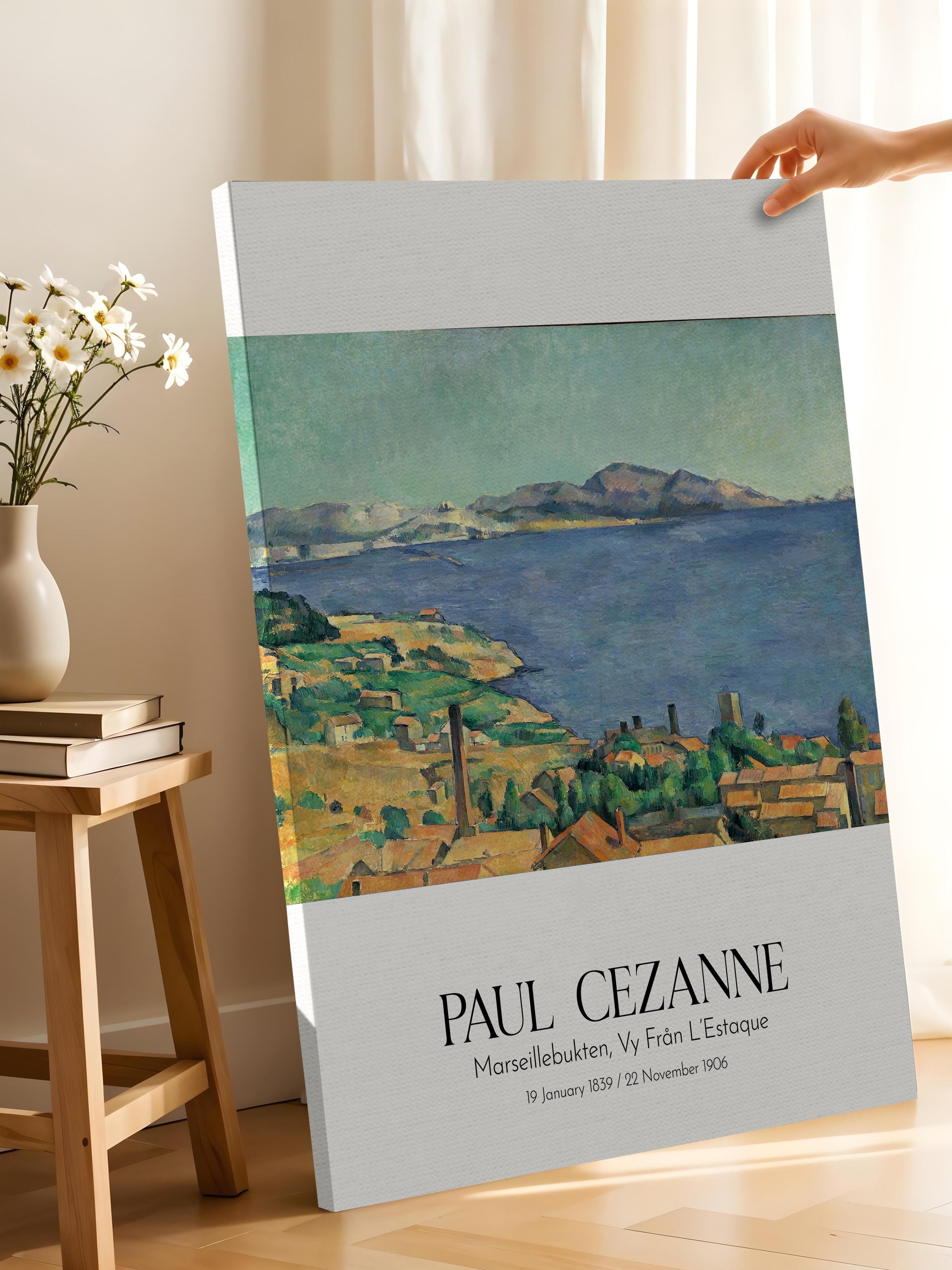 Paul Cezanne - Marseillebukten, Vy Från L'Estaque, Kanvas Tablo, Sanat Serisi NO:110484