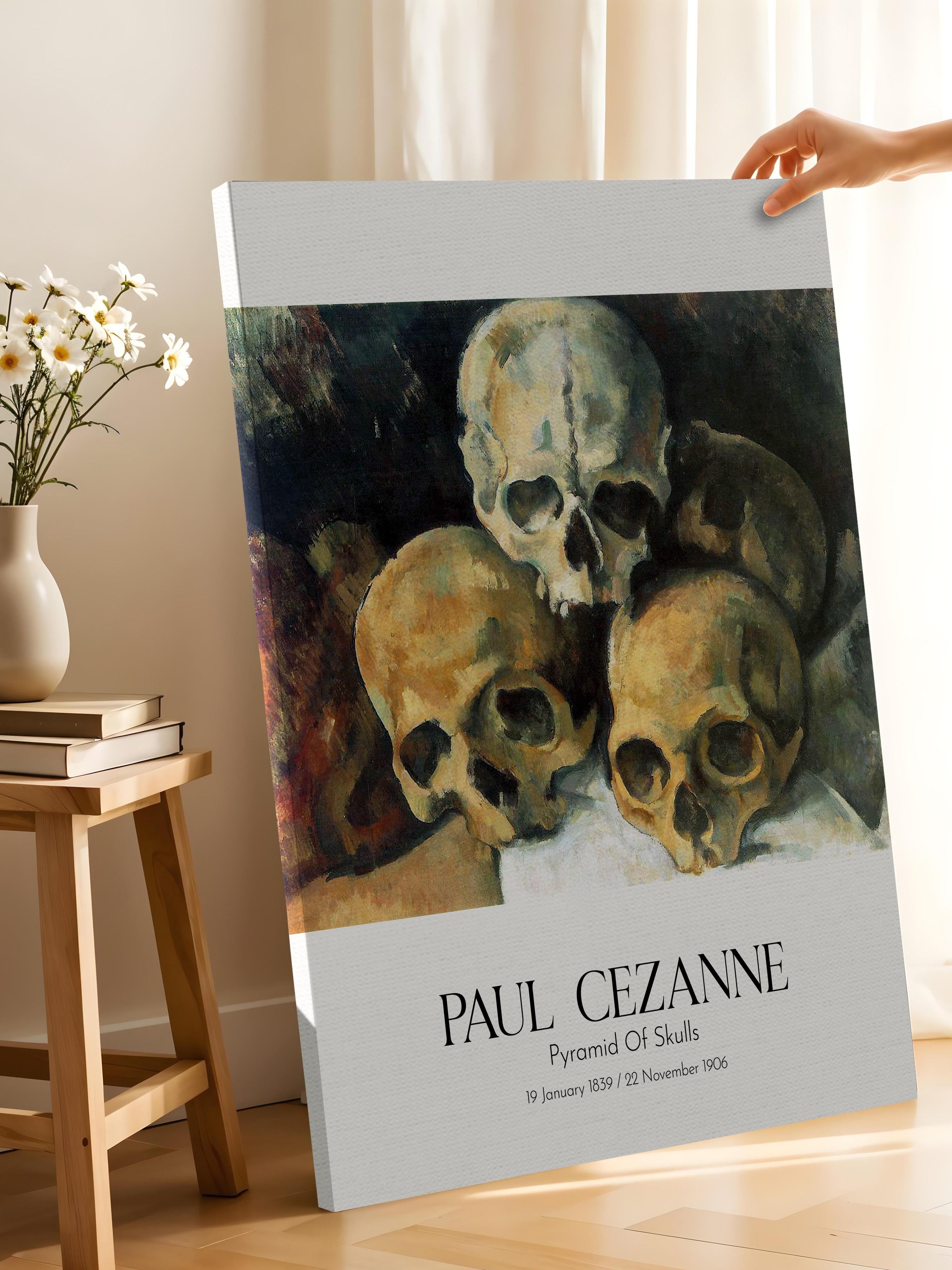 Paul Cezanne - Pyramid Of Skulls, Kanvas Tablo, Sanat Serisi NO:110486