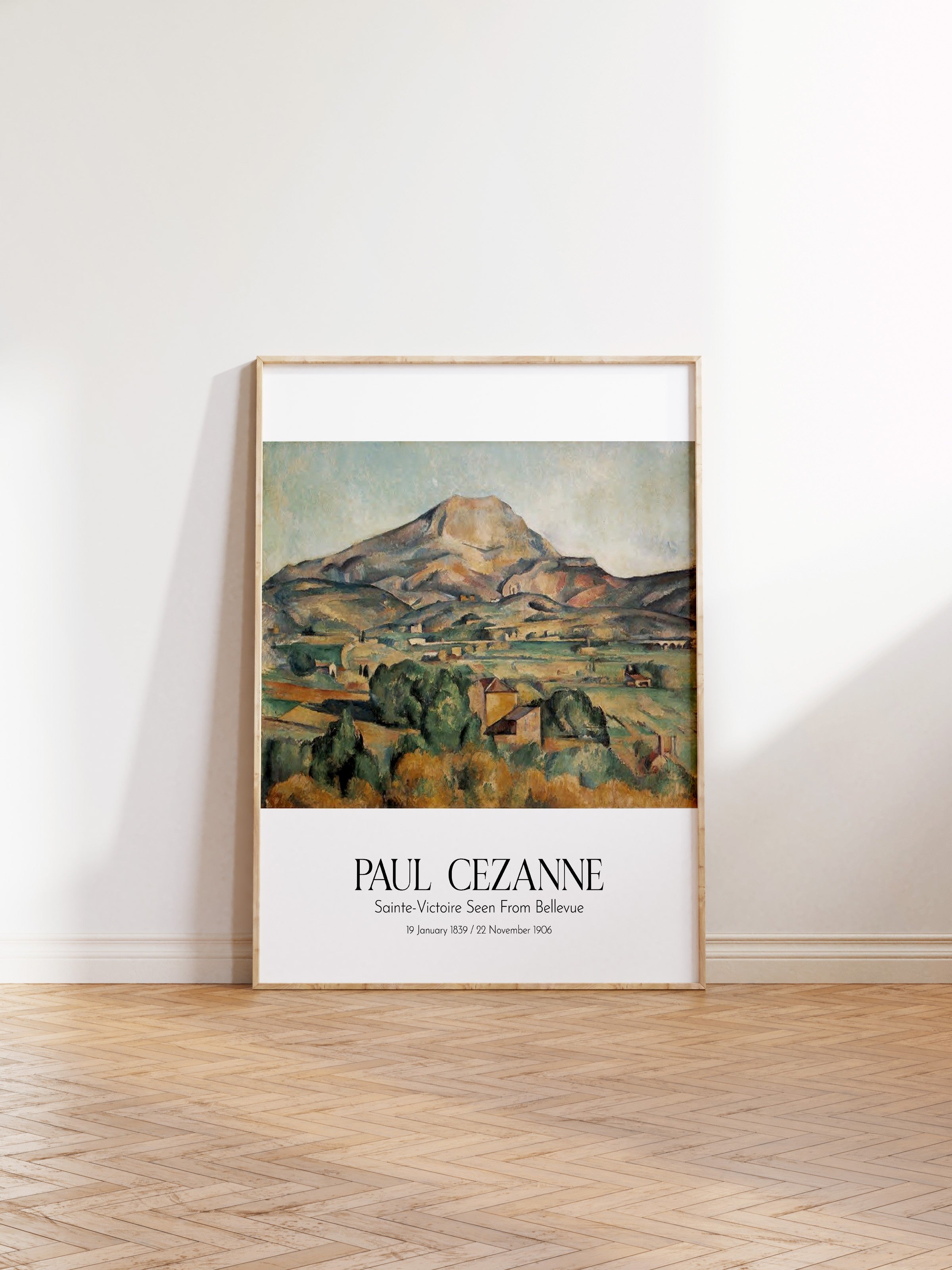 Paul Cezanne - Sainte-Victoire Seen From Bellevue, Ahşap Çerçeveli Tablo, Sanat Serisi NO:110485