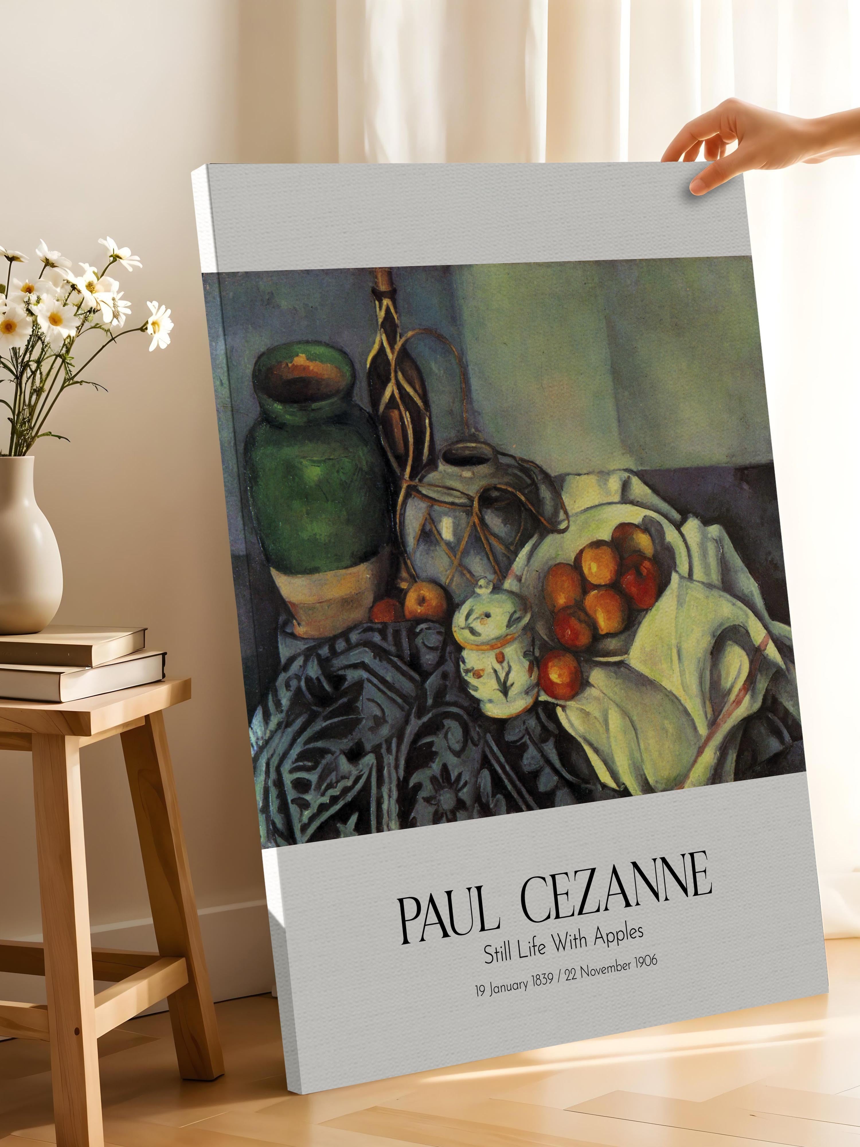 Paul Cezanne - Still Life With Apples, Kanvas Tablo, Sanat Serisi NO:110456