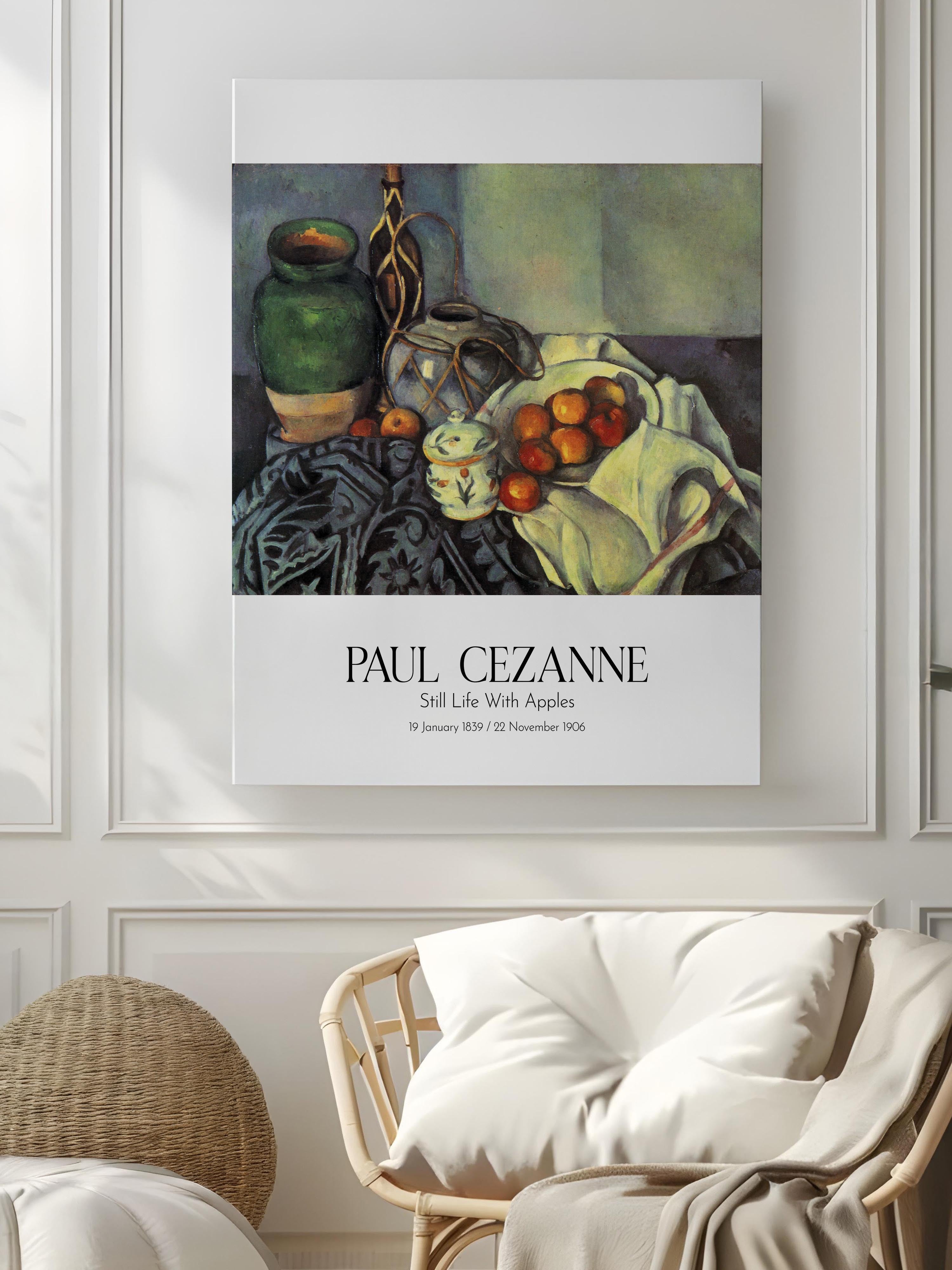 Paul Cezanne - Still Life With Apples, Kanvas Tablo, Sanat Serisi NO:110456