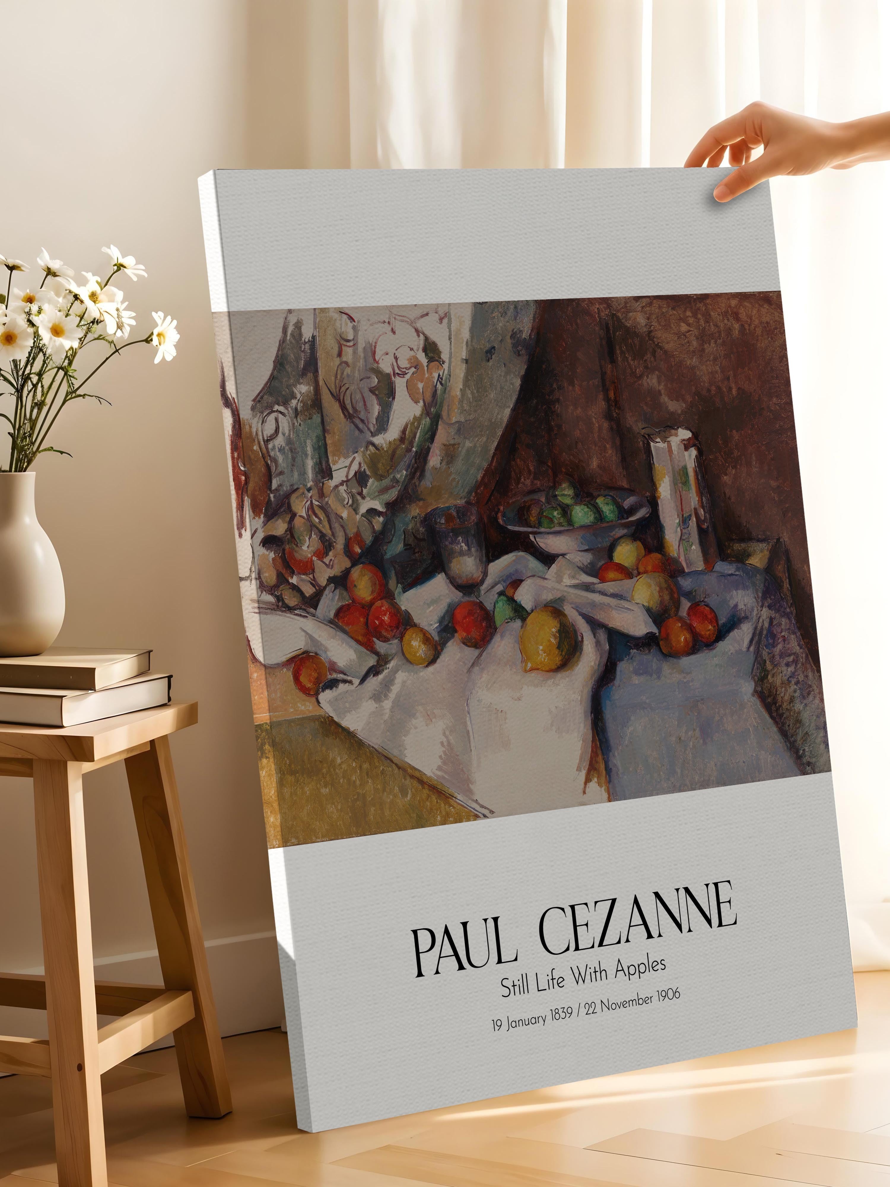Paul Cezanne - Still Life With Apples, Kanvas Tablo, Sanat Serisi NO:110468