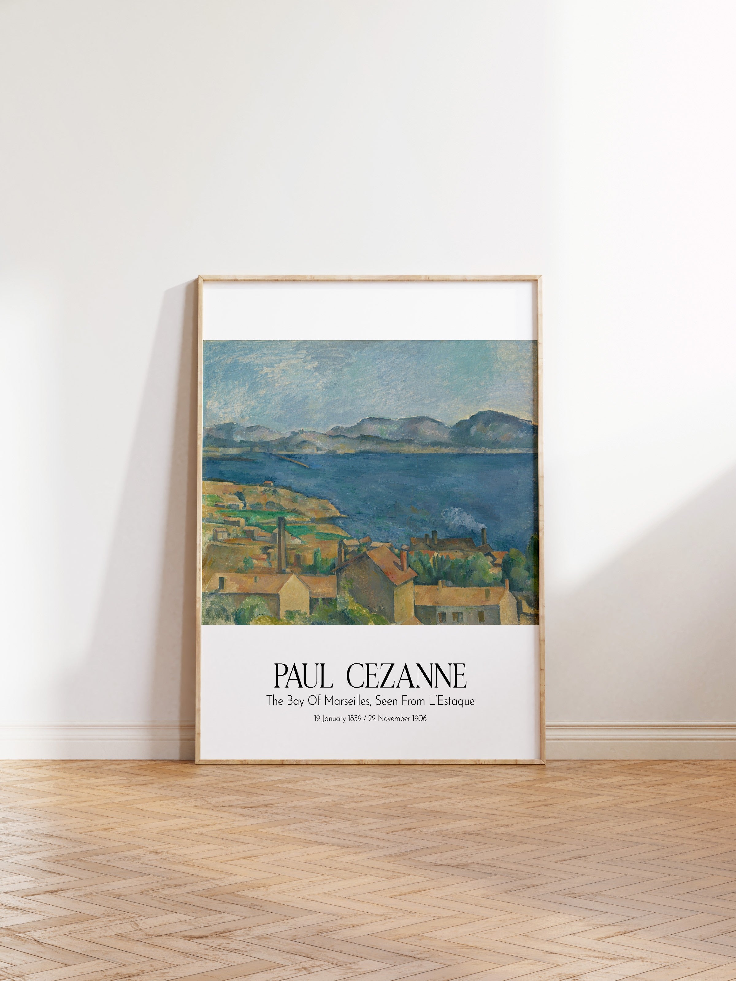 Paul Cezanne - The Bay Of Marseilles, Seen From L'Estaque, Ahşap Çerçeveli Tablo, Sanat Serisi NO:110483