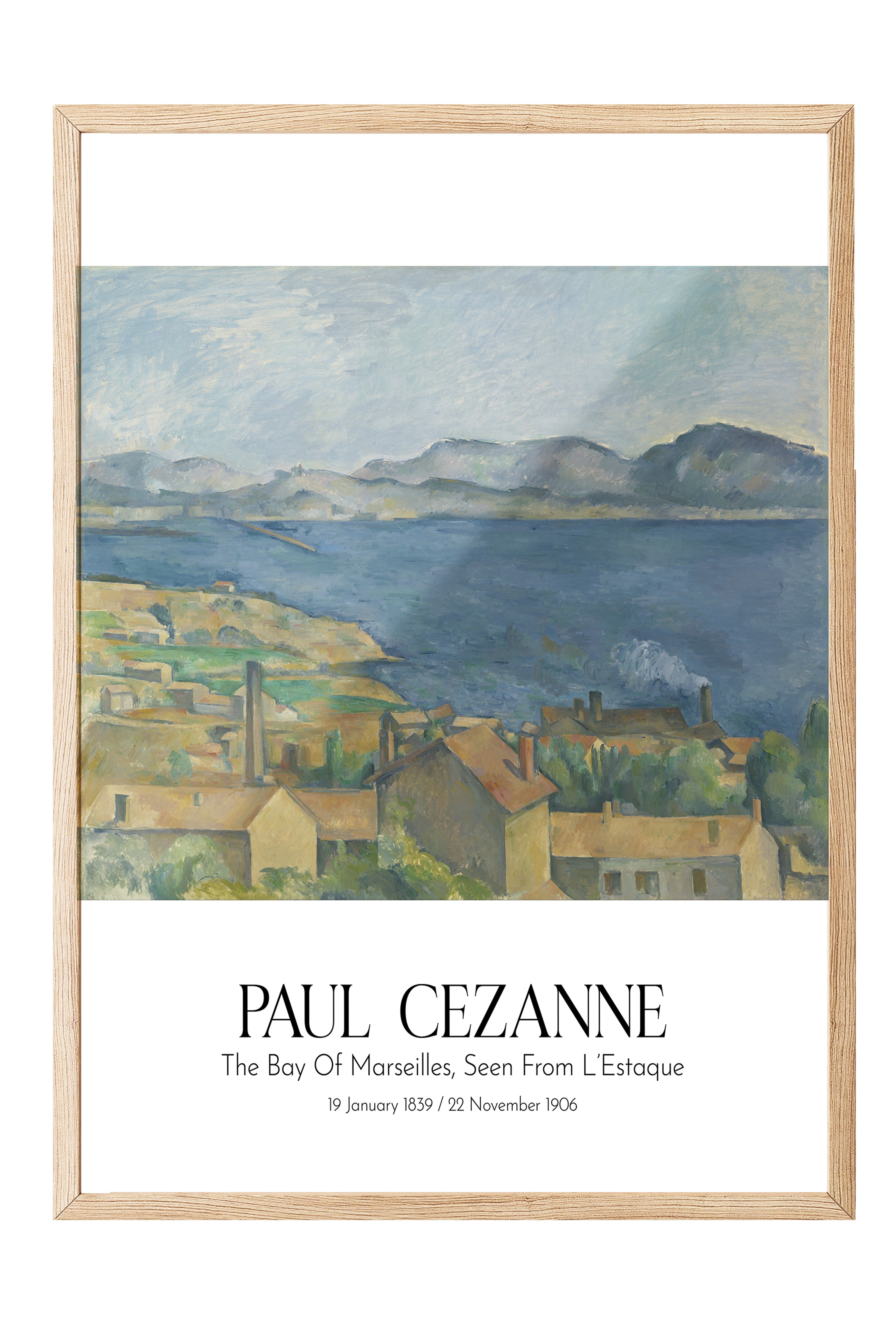 Paul Cezanne - The Bay Of Marseilles, Seen From L'Estaque, Ahşap Çerçeveli Tablo, Sanat Serisi NO:110483